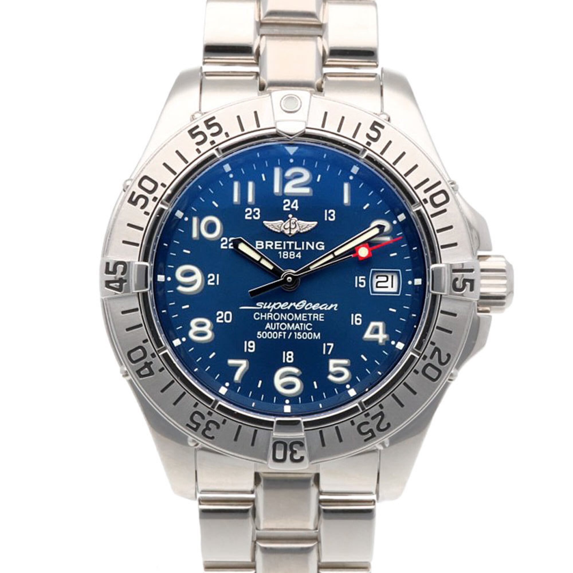 Breitling Superocean Wristwatch, Stainless Steel A183C89PFA, Automatic Winding, Overhauled and Polished, Men\'s, BREITLING, Item with Minor flaws, Not Waterproof