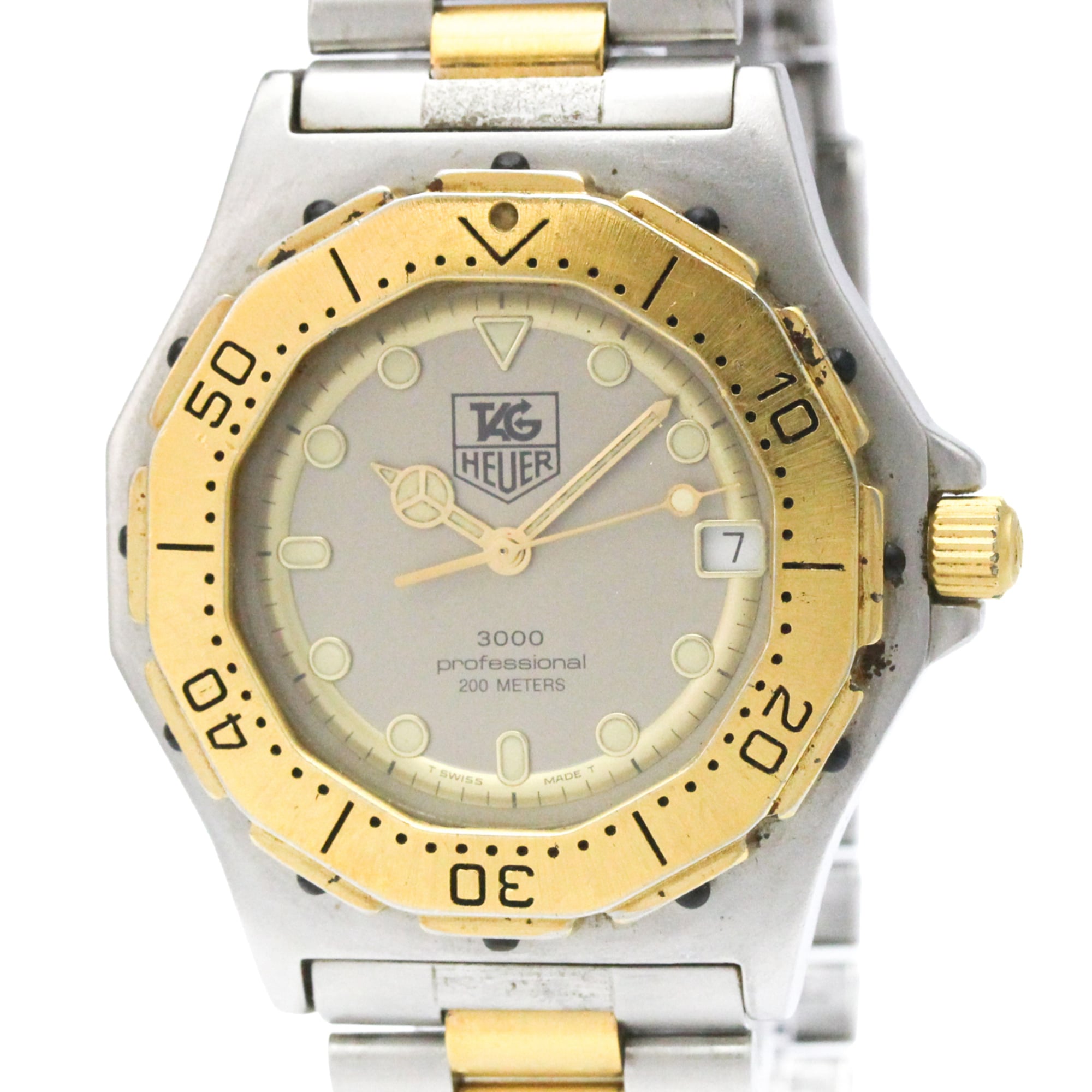 TAG HEUER 3000Proffesional 200M Gold Plated Steel Mens Watch 934.206