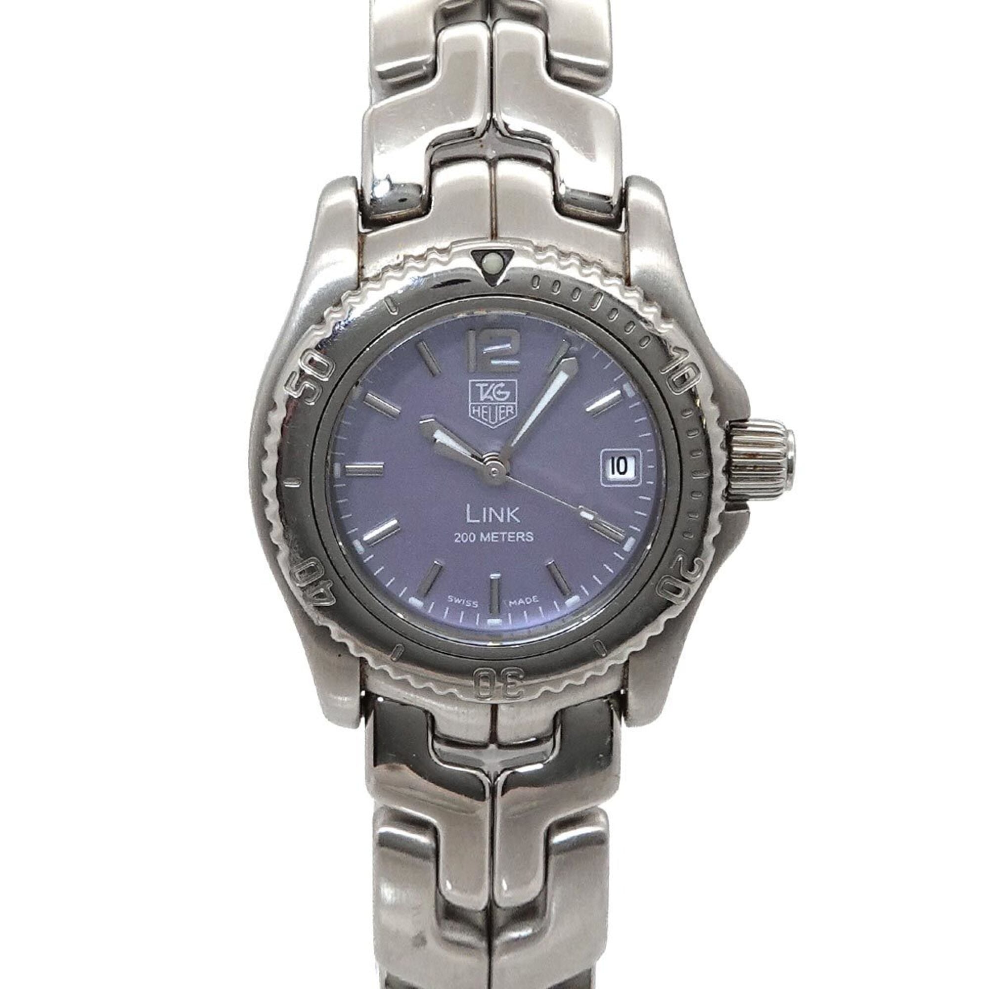 TAG Heuer Link WT141G Women\'s Watch, Date Display, Blue Shell, Quartz Movement