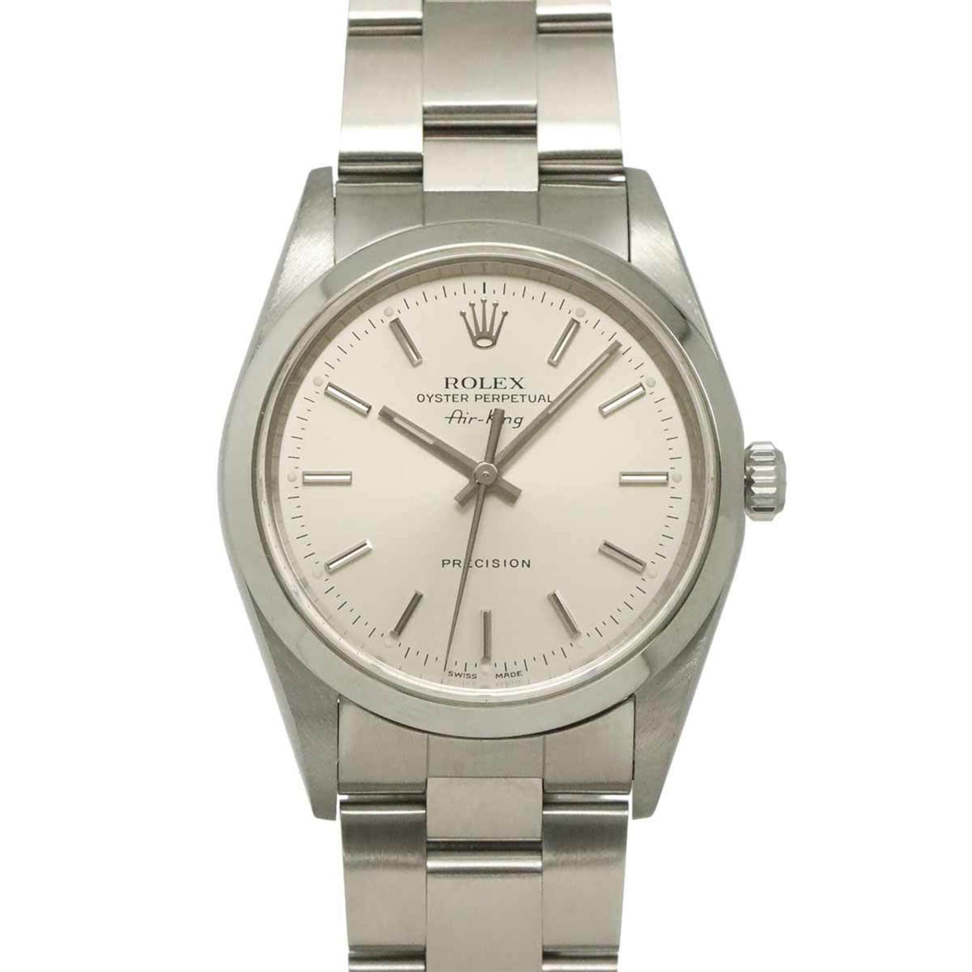 Rolex Air-King 14000 A-series Men\'s Watch, Silver, Automatic Winding