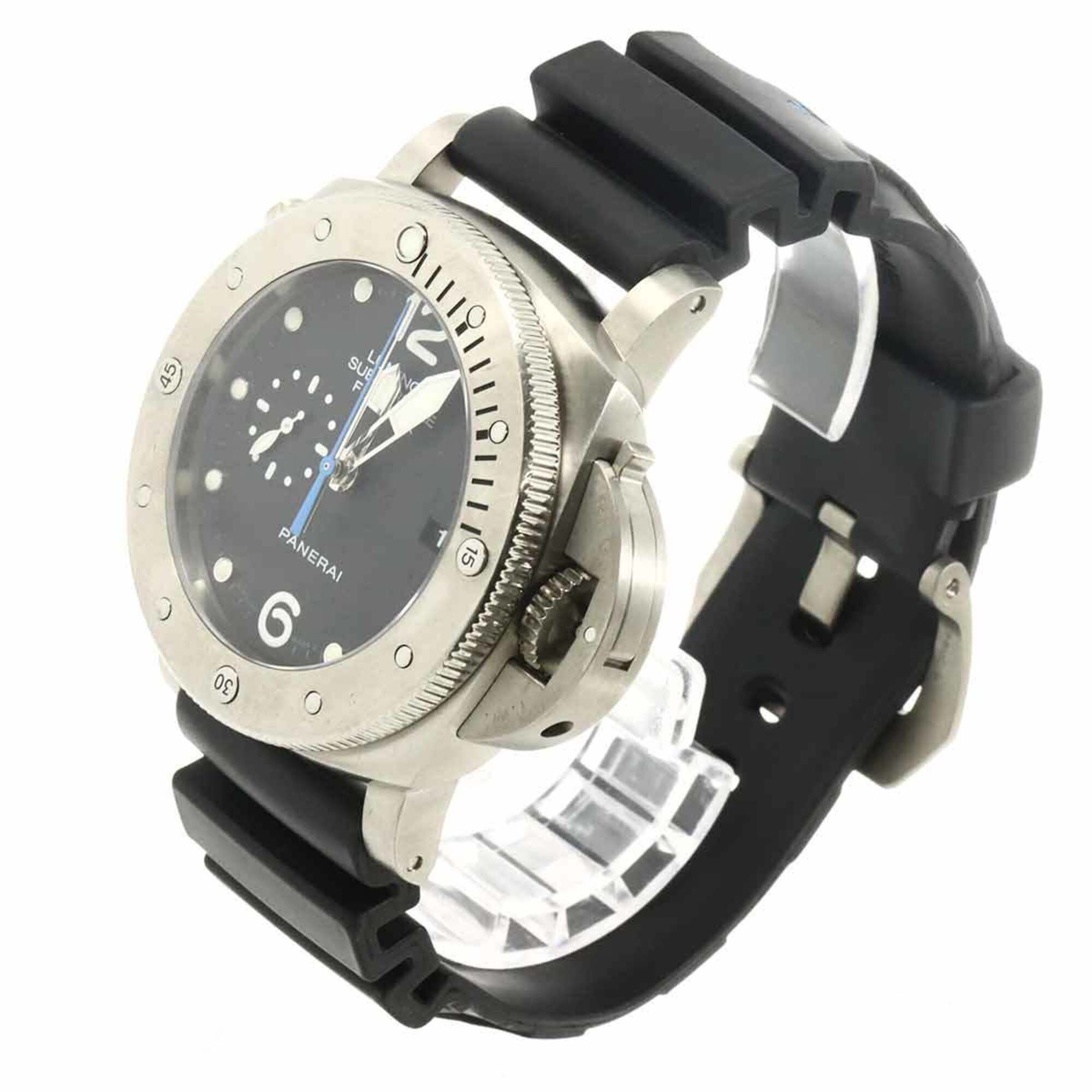 Panerai Luminor 1950 Submersible 3 Days Titanio PAM00614 Men\'s Watch Date Power Reserve Black Automatic
