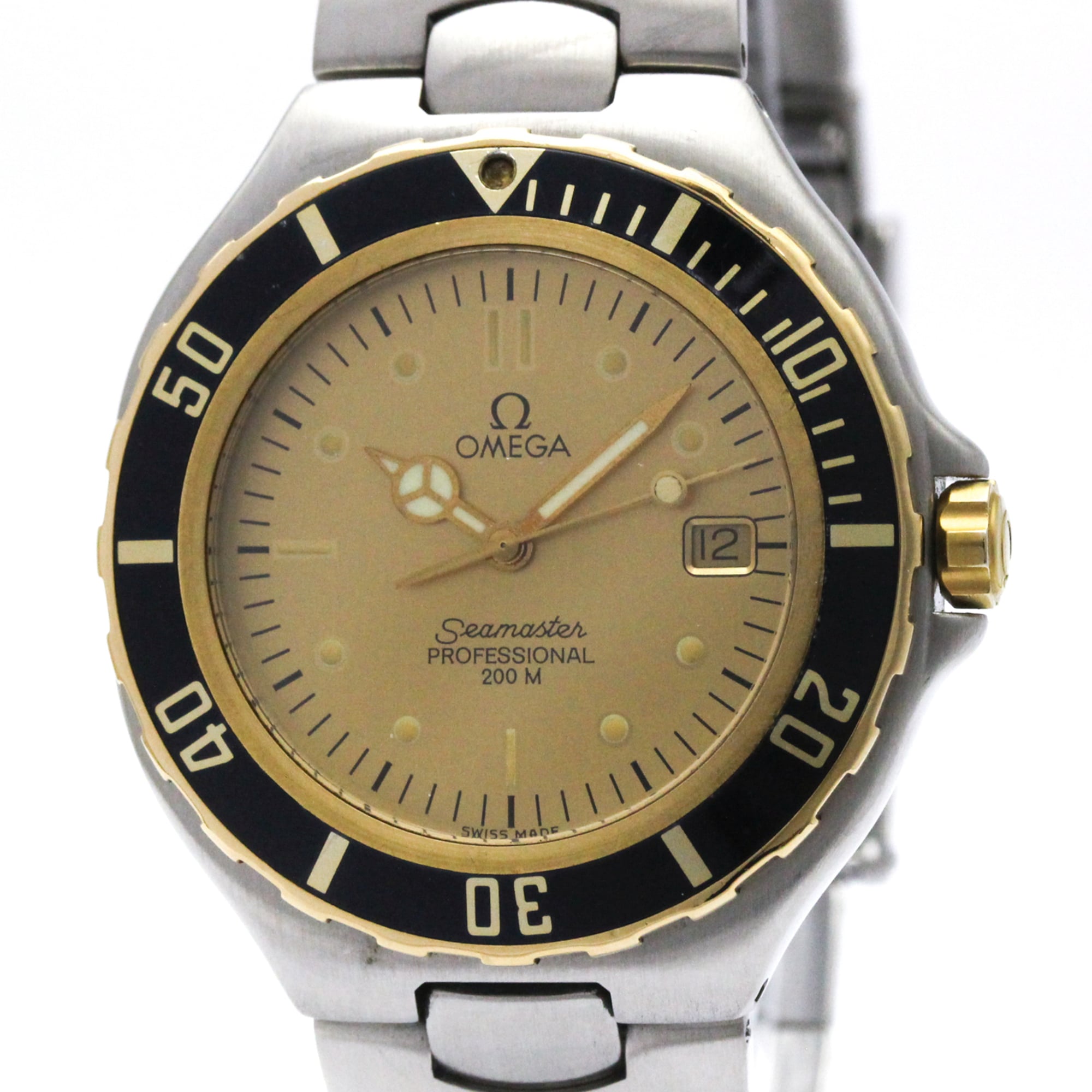 OMEGA Seamaster Professional 18K Gold Steel Watch 396.1042 Polished
