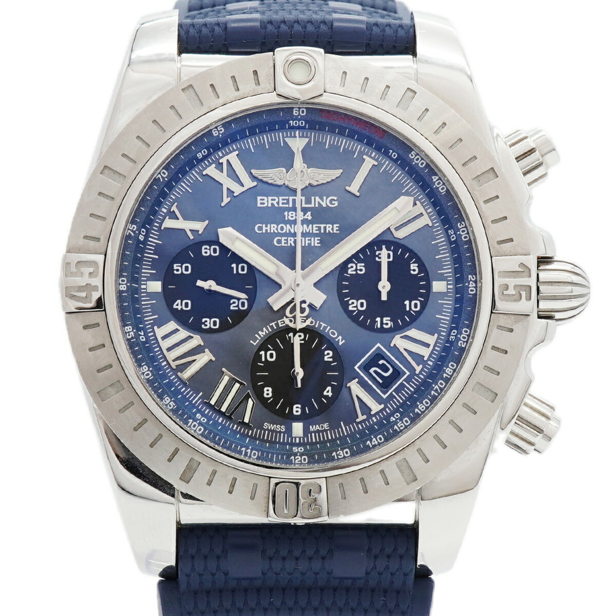 Breitling Chronomat 44 JSP AB0115 Blue Dial Men\'s Watch
