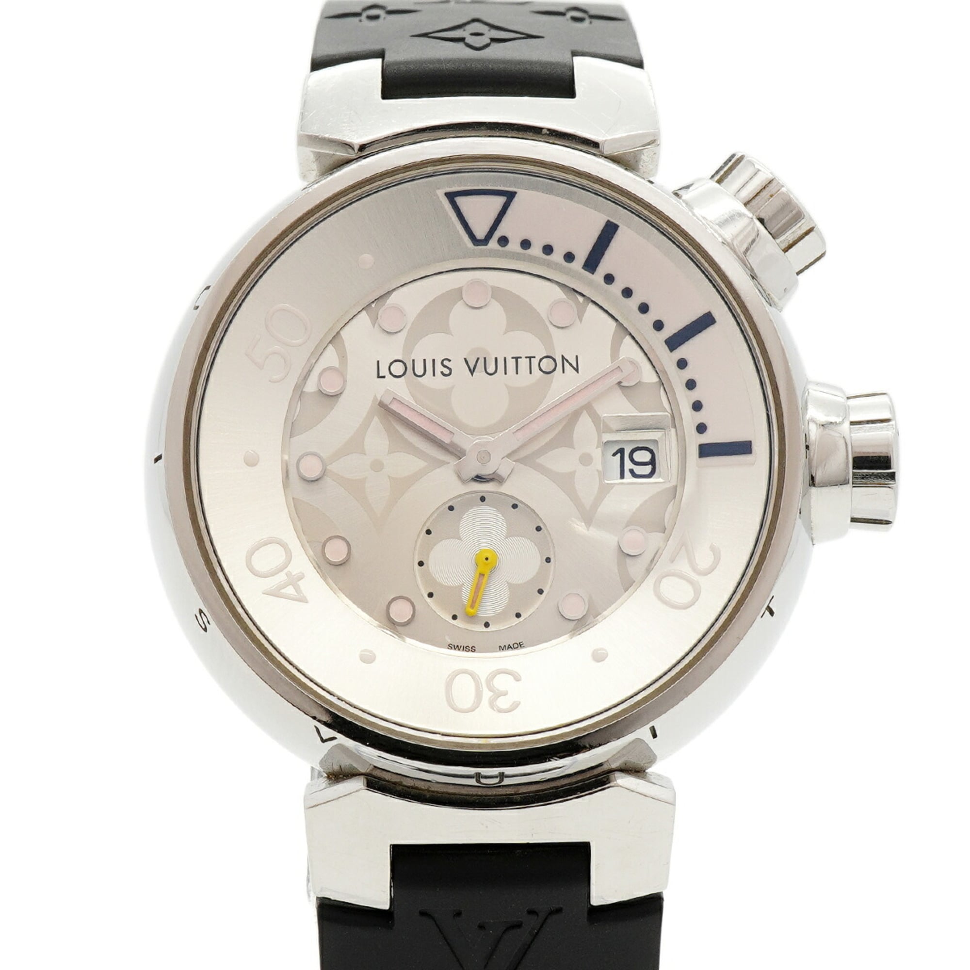 Louis Vuitton Tambour Diving Q131M Silver Dial Watch for Women