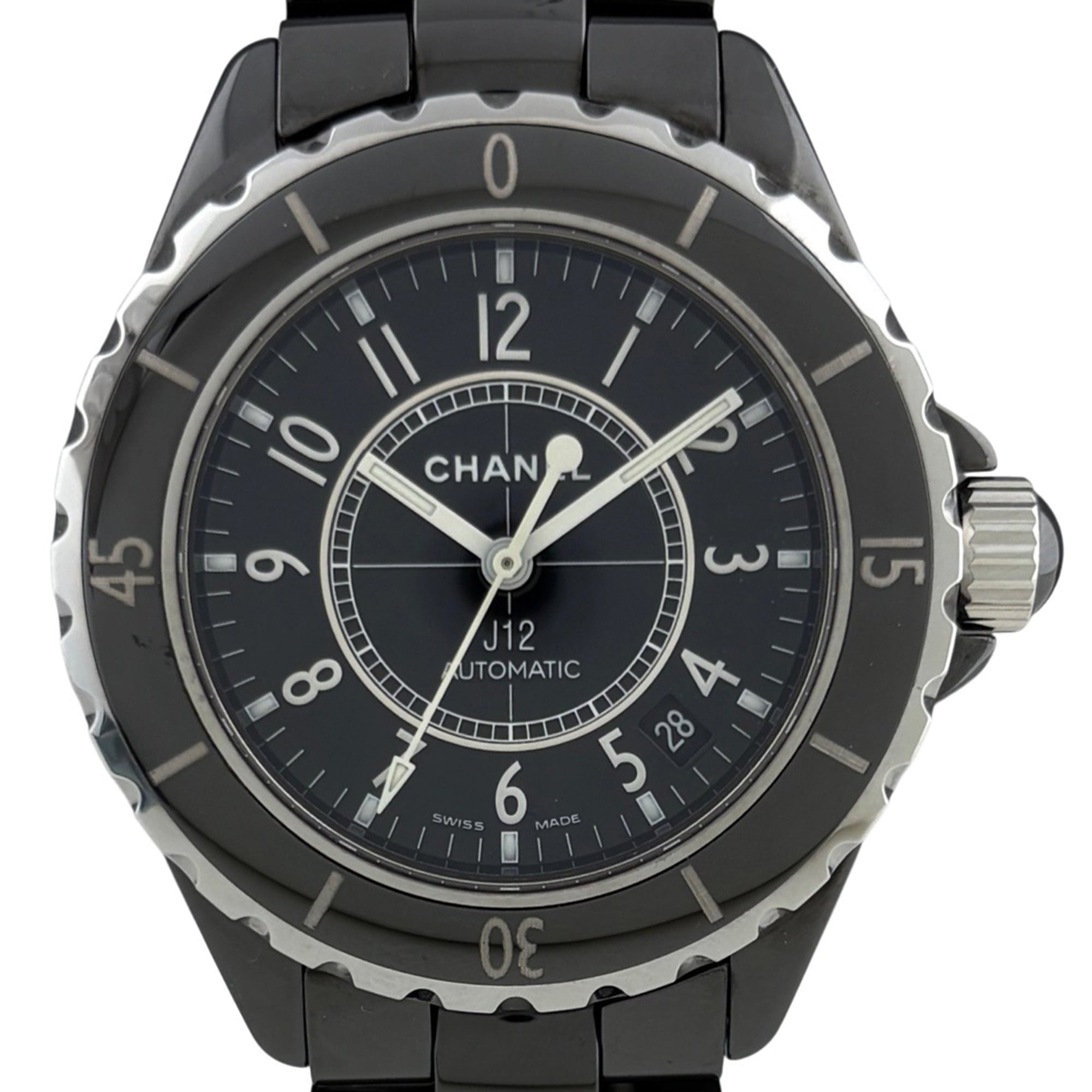 Chanel J12 H0685 Watch, Stainless Steel, Ceramic, Automatic, Black, Men\'s