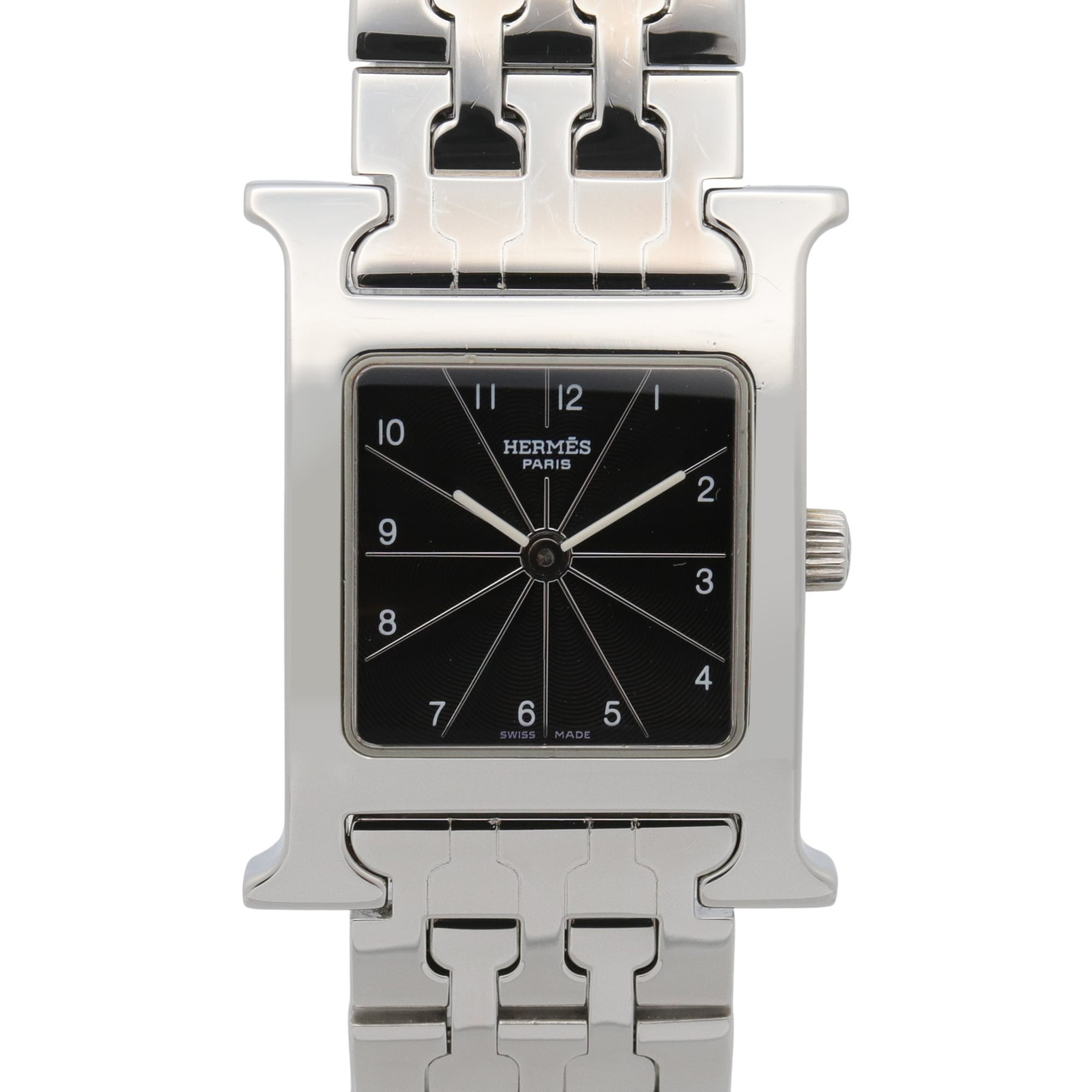 Hermes H-Watch, Stainless Steel, Women\'s Watch, Black, HH1.210
