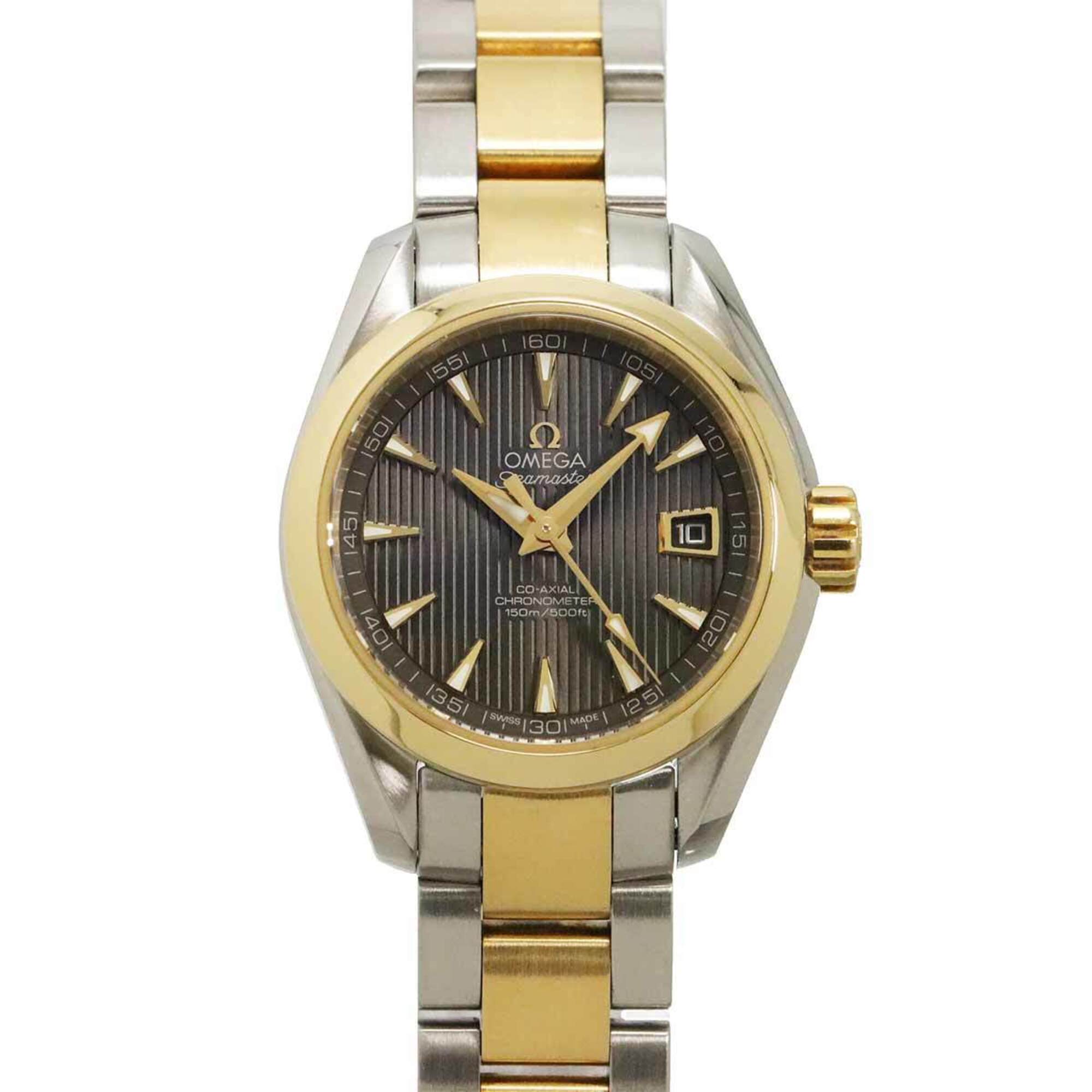 Omega Seamaster Aqua Terra Two-Tone 231 20 30 06 002 Ladies\' Watch Date Gray YG Automatic