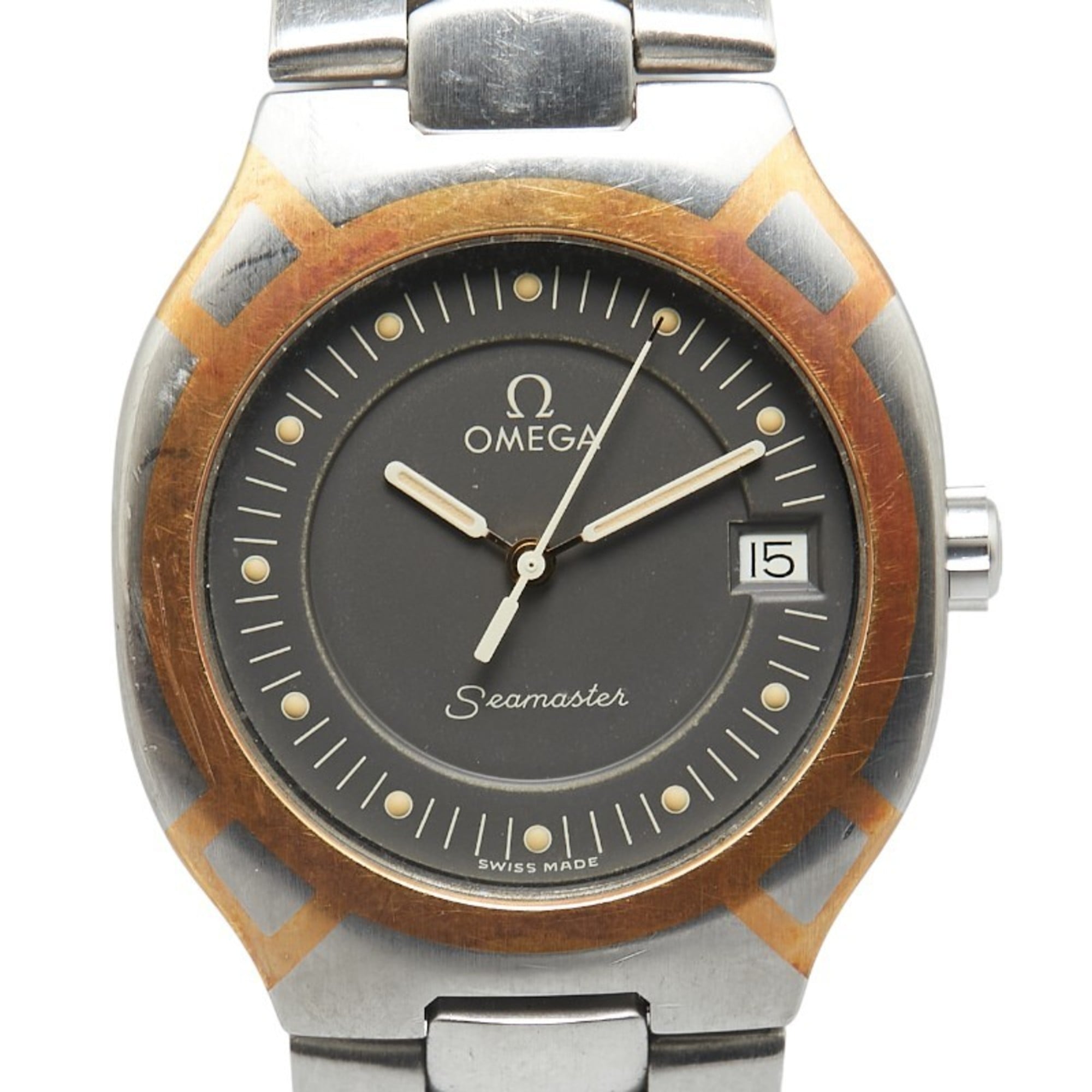 OMEGA Seamaster Polaris Watch Quartz Grey Dial Stainless Steel Men\'s