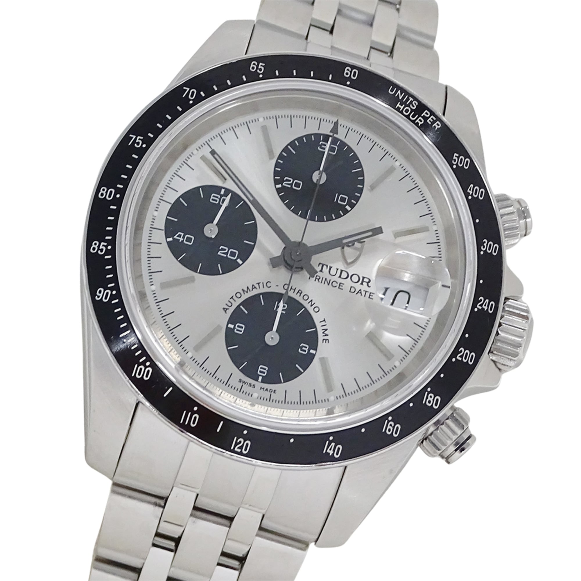 Tudor Prince Date Chronotime 79260 Men\'s Watch, Brand Name, Automatic Movement, Stainless Steel (SS), Silver