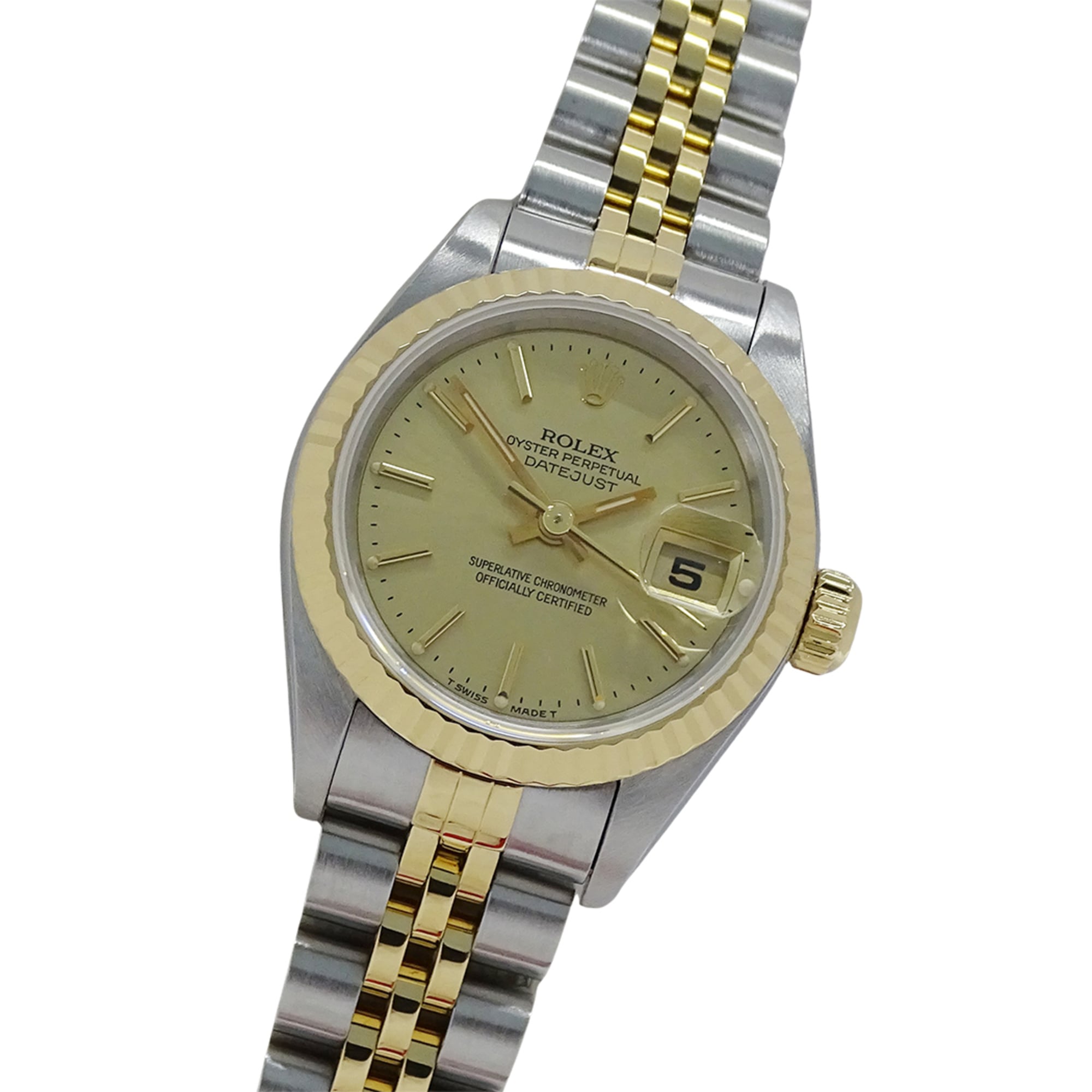 Rolex Datejust 69173 W-serial, Ladies\' Automatic Watch, Stainless Steel (SS) and Gold (YG) Combination.