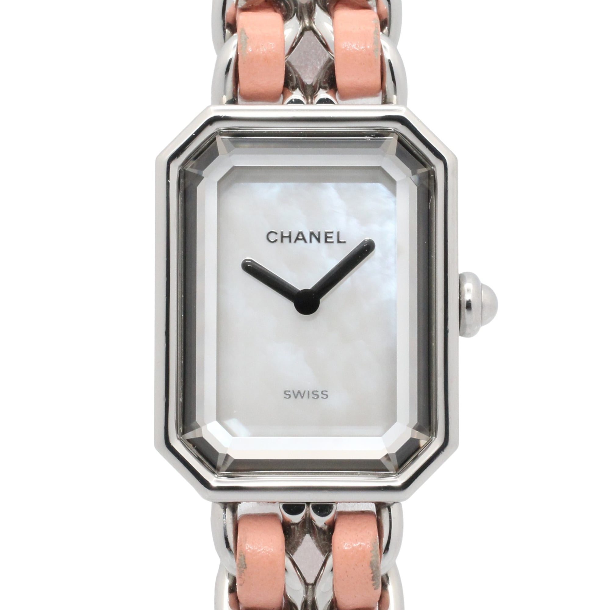 Chanel Première Rock Limited Edition (1200 pieces worldwide) Watch, Stainless Steel, Leather Strap, Women\'s, White with Shell, H6359