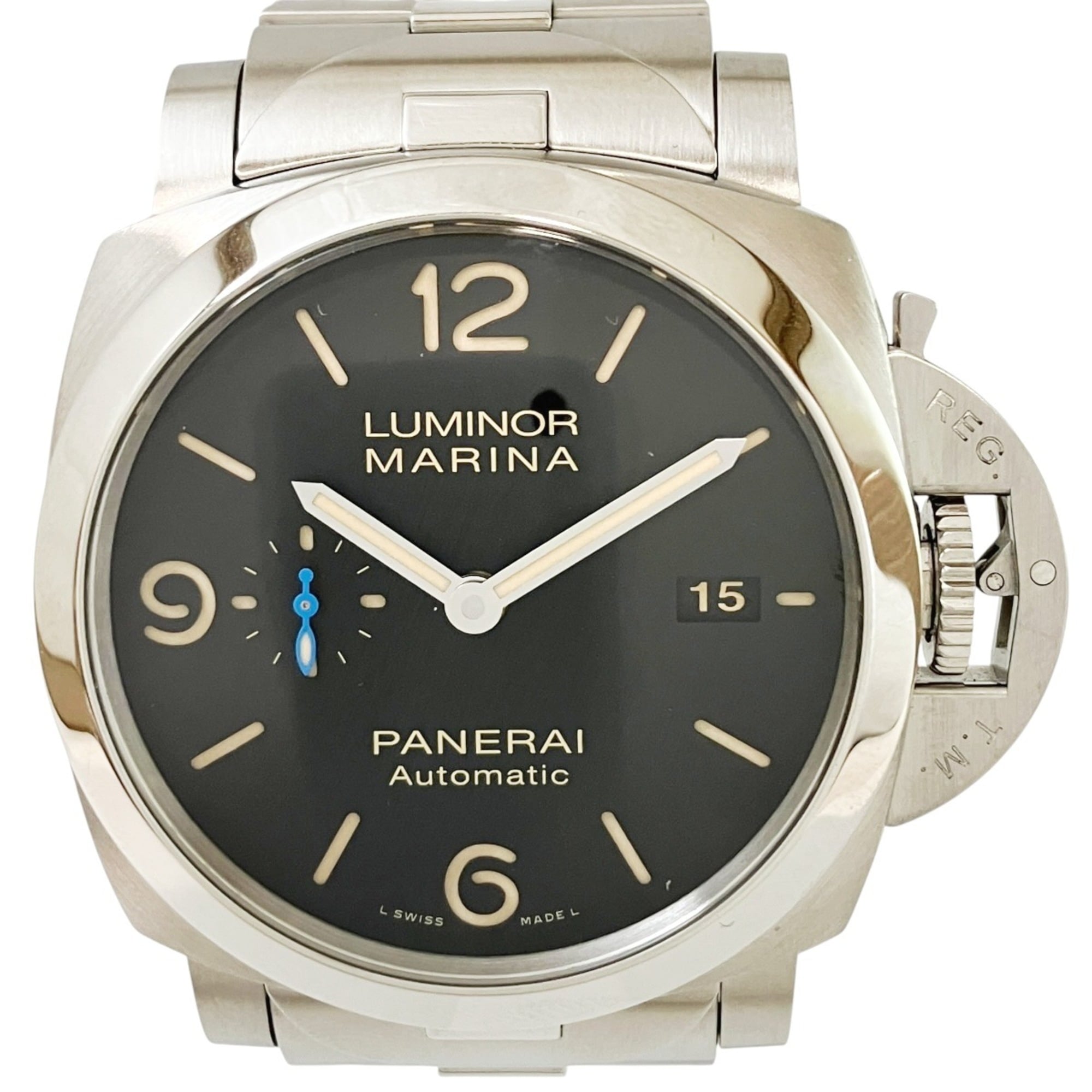 Panerai Luminor Marina Watch, Stainless Steel, Automatic, Black Dial, PAM00723