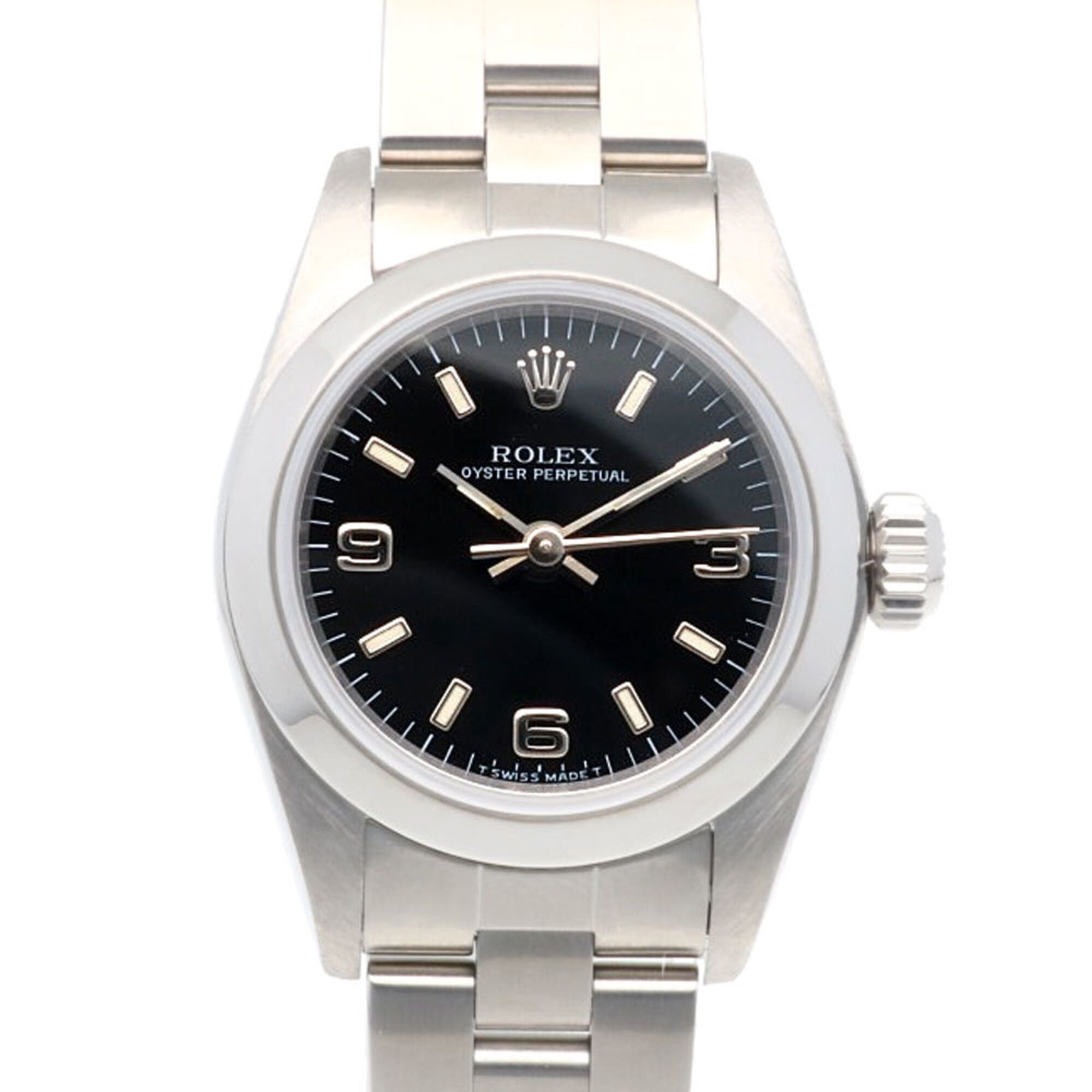 Rolex Oyster Perpetual Wristwatch, Stainless Steel, 67180, Automatic Winding, Overhauled, Polished, U-serial, Ladies\' ROLEX
