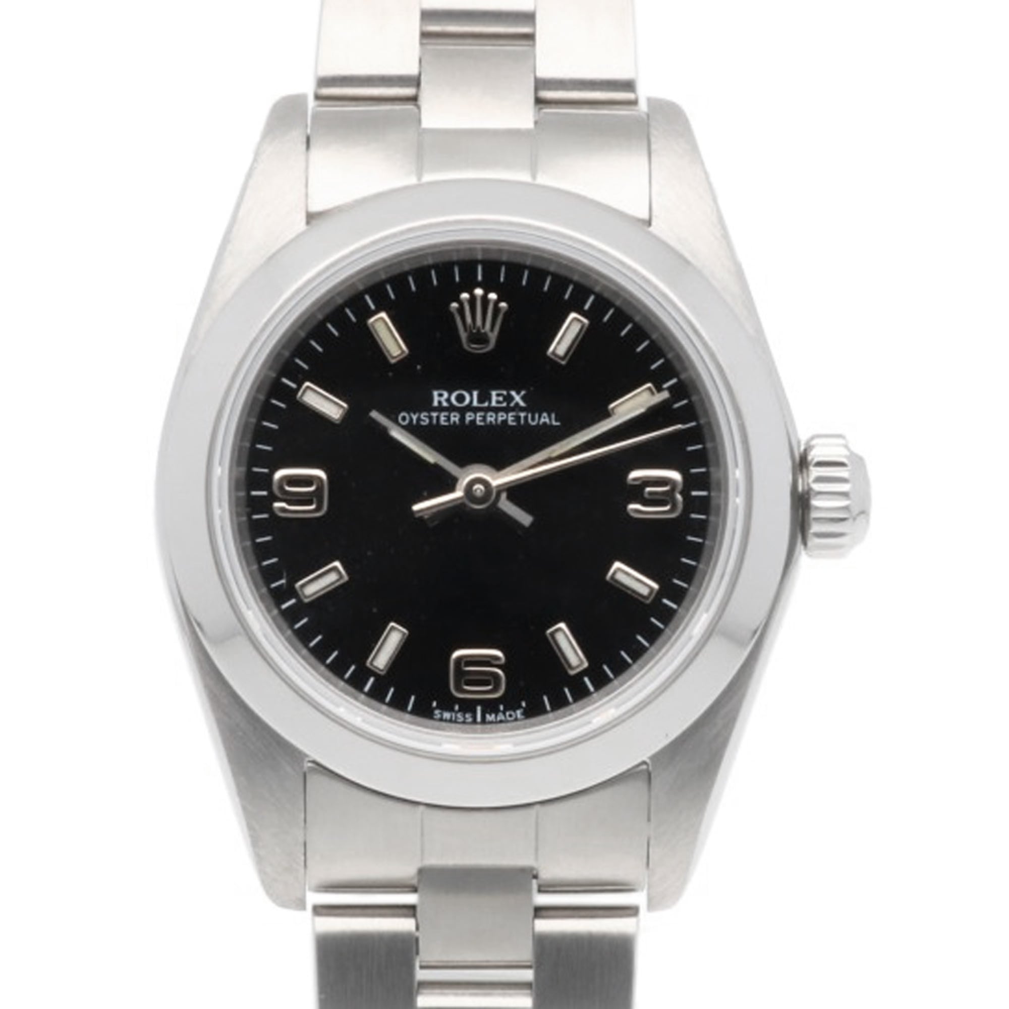 Rolex Oyster Perpetual Wristwatch, Stainless Steel, 76080, Automatic Winding, Overhauled, Polished, K-serial number, Ladies\' ROLEX