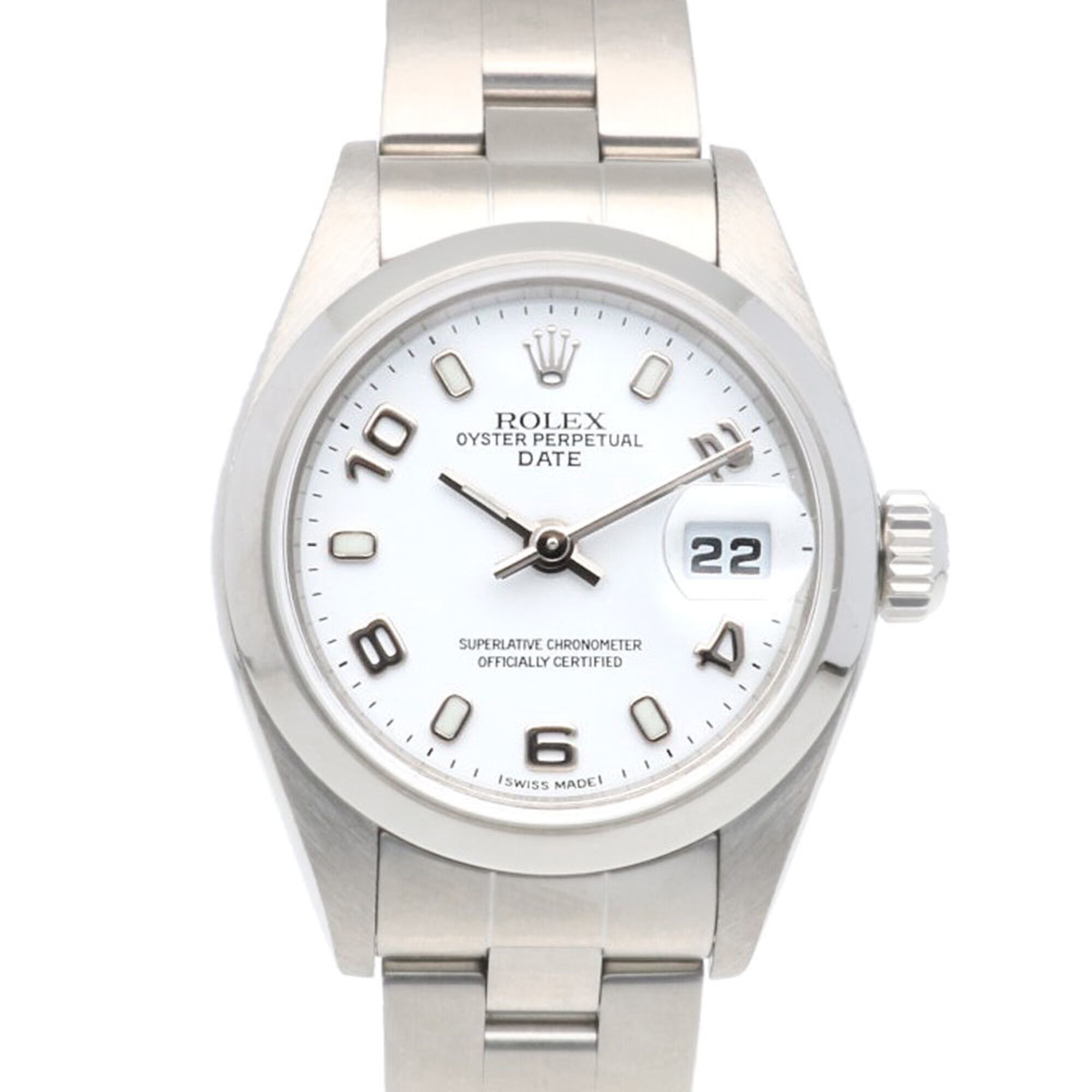 Rolex Date Oyster Perpetual Watch, Stainless Steel, 79160, Automatic Winding, Overhauled, Polished, P-serial number, Ladies\', ROLEX, Arabic Numerals