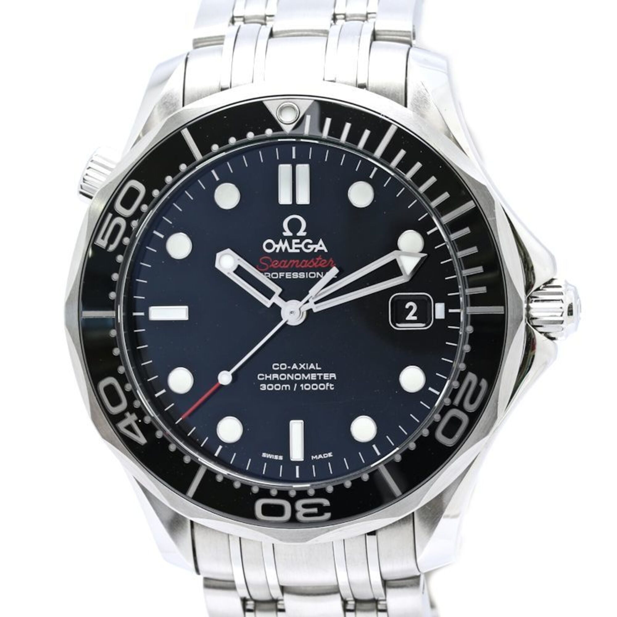 OMEGA Seamaster Diver 300m Co-Axial 212.30.41.20.01.003 Men\'s Watch Stainless Steel 40533