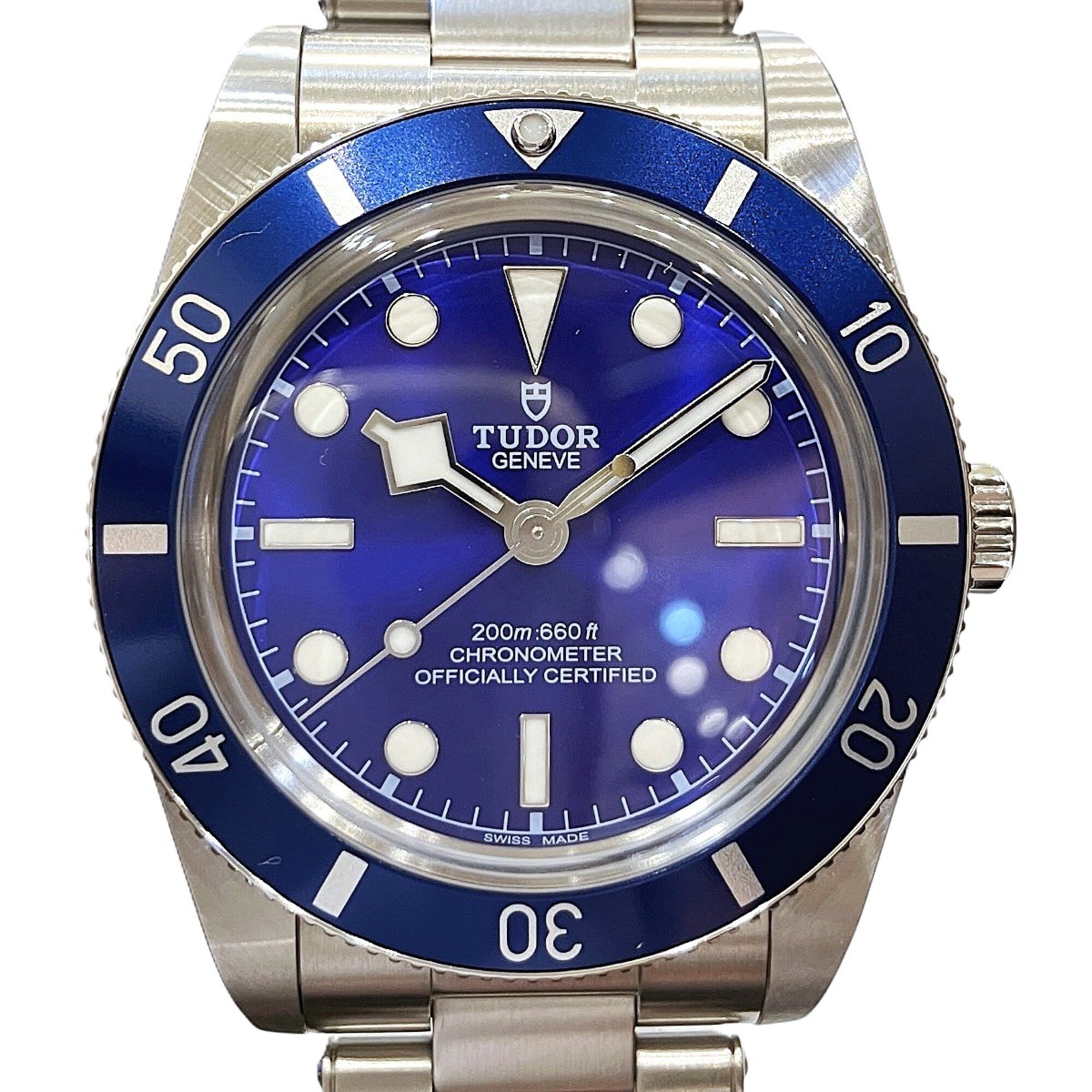 Tudor Black Bay 54 watch, total weight 119.8g, stainless steel, automatic movement, blue dial, model number 79000B.