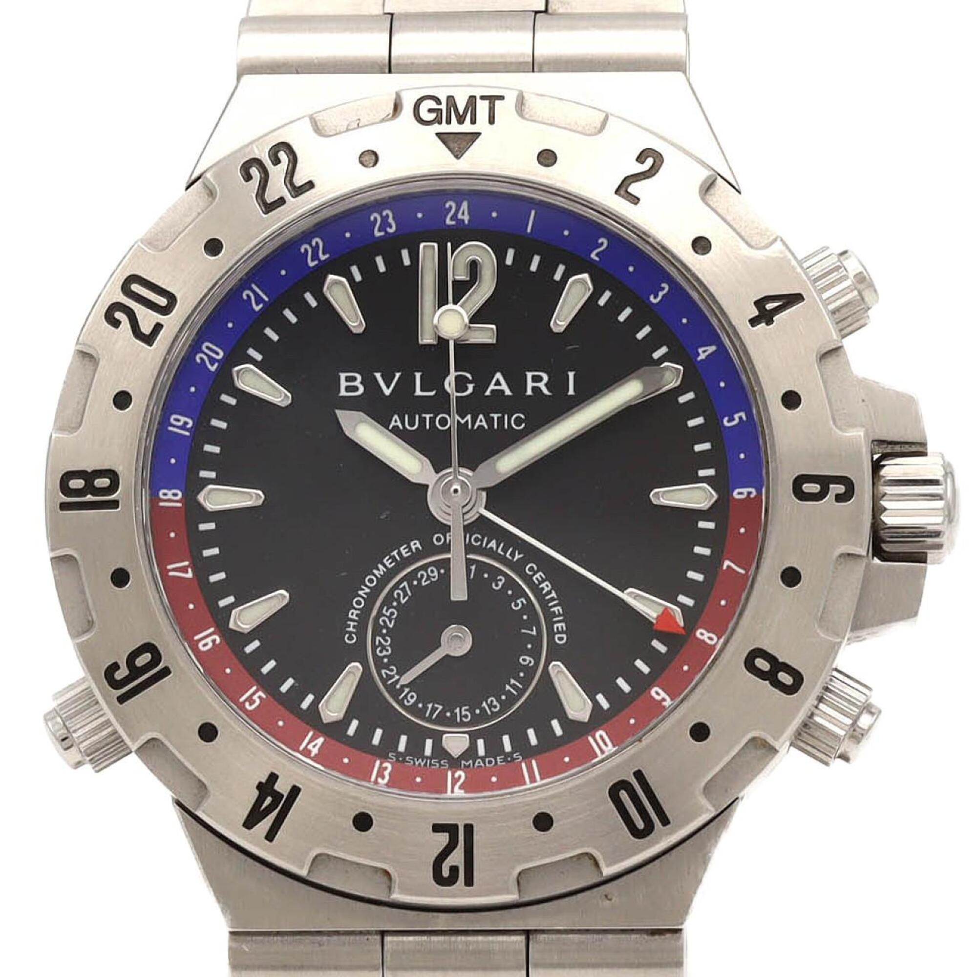 Bulgari Diagono Professional GMT GMT40S GMT40SSD SS Automatic Watch