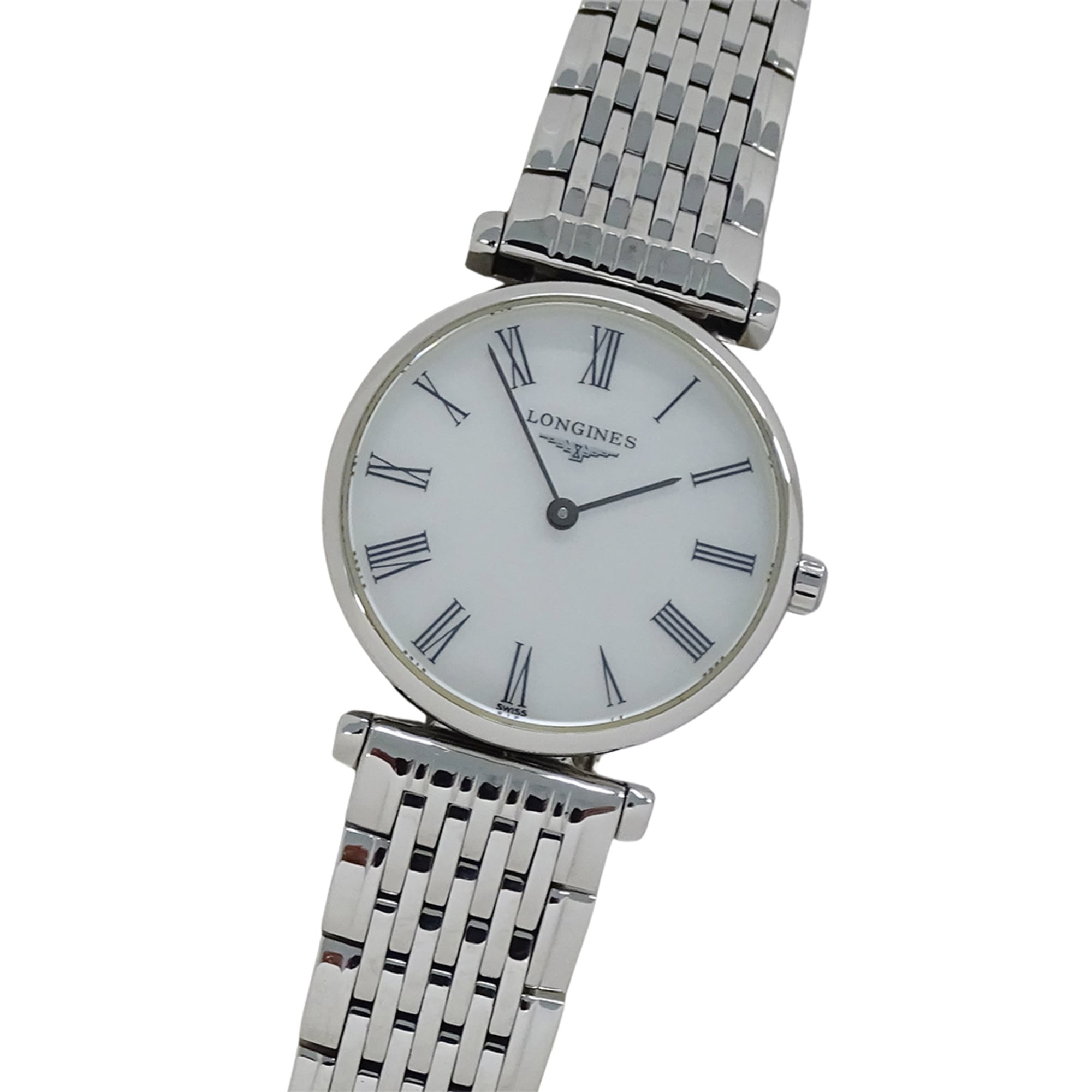 Longines Grand Classic L4.209.4 Women\'s Watch, Brand Name, Shell Case, Quartz Movement, Stainless Steel (SS), Silver