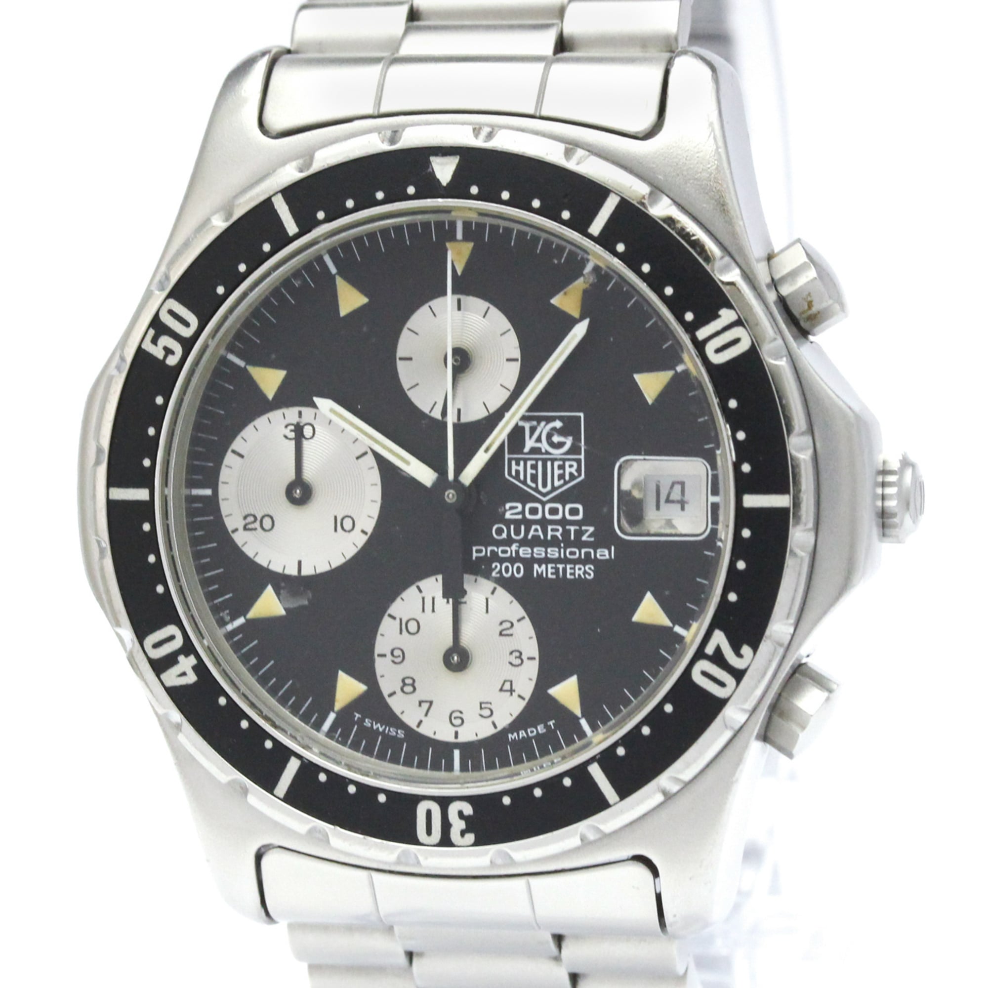 TAG HEUER 2000 Chronograph Stainless Steel Quarzt Mens Watch 273.006
