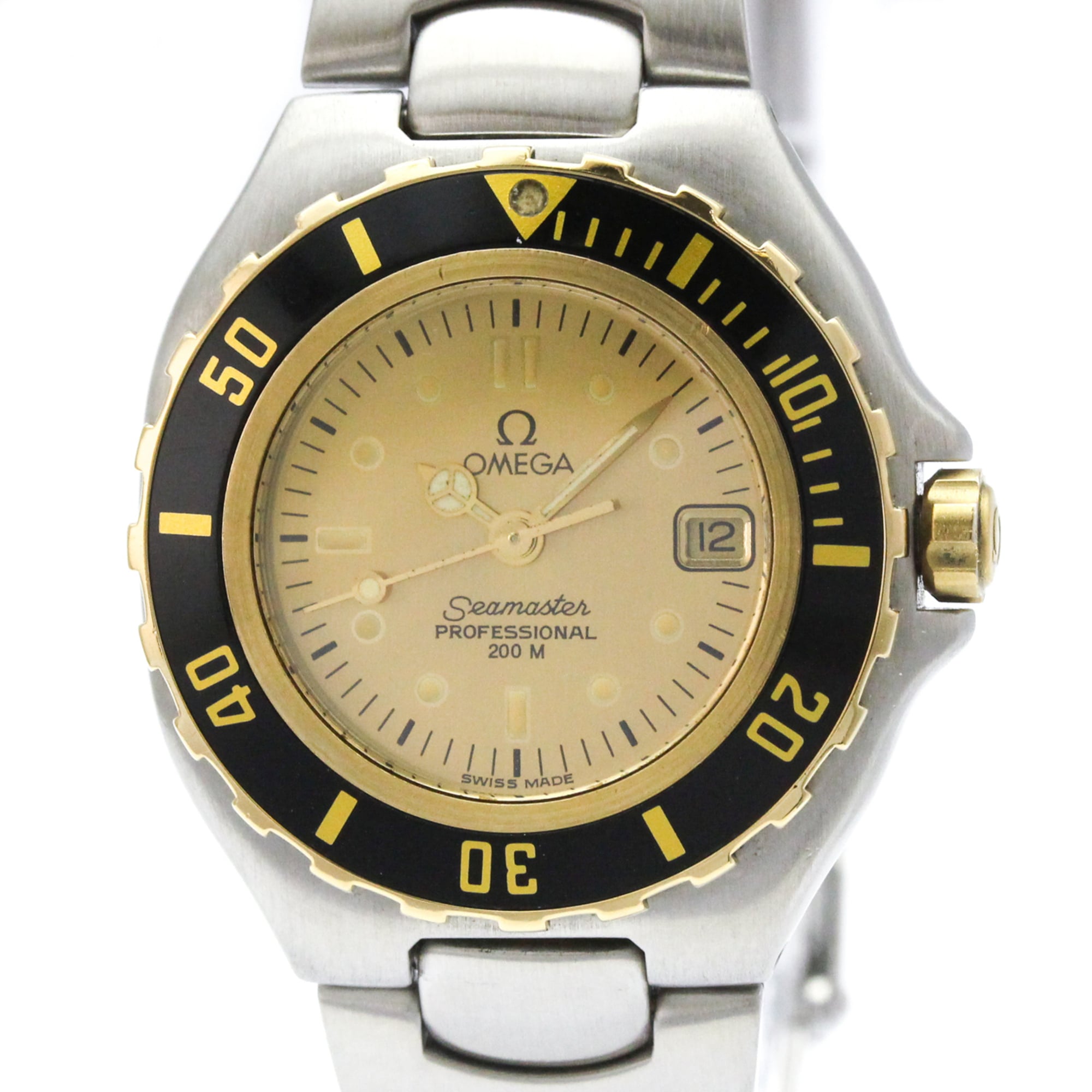 OMEGA Seamaster Professional 18K Gold Steel Ladies Watch 796.1041 Polished