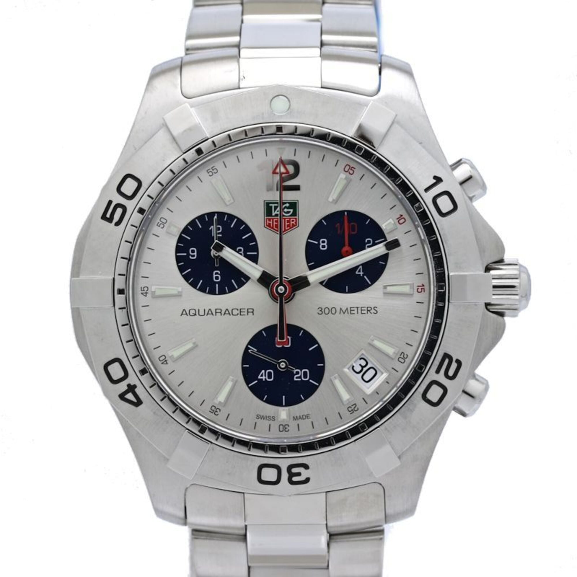 TAG Heuer Aquaracer Chronograph CAF1111.BA0803 Men\'s Watch Stainless Steel 40592