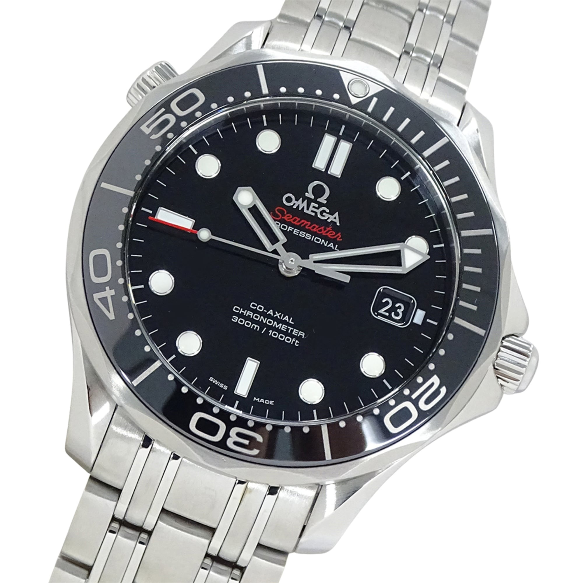 Omega Seamaster 212.30.41.20.01.003 Men\'s Diver\'s Watch, 300m Water Resistance, Date Display, Co-Axial Chronometer, Automatic Movement, Stainless Steel (SS), Silver & Black.