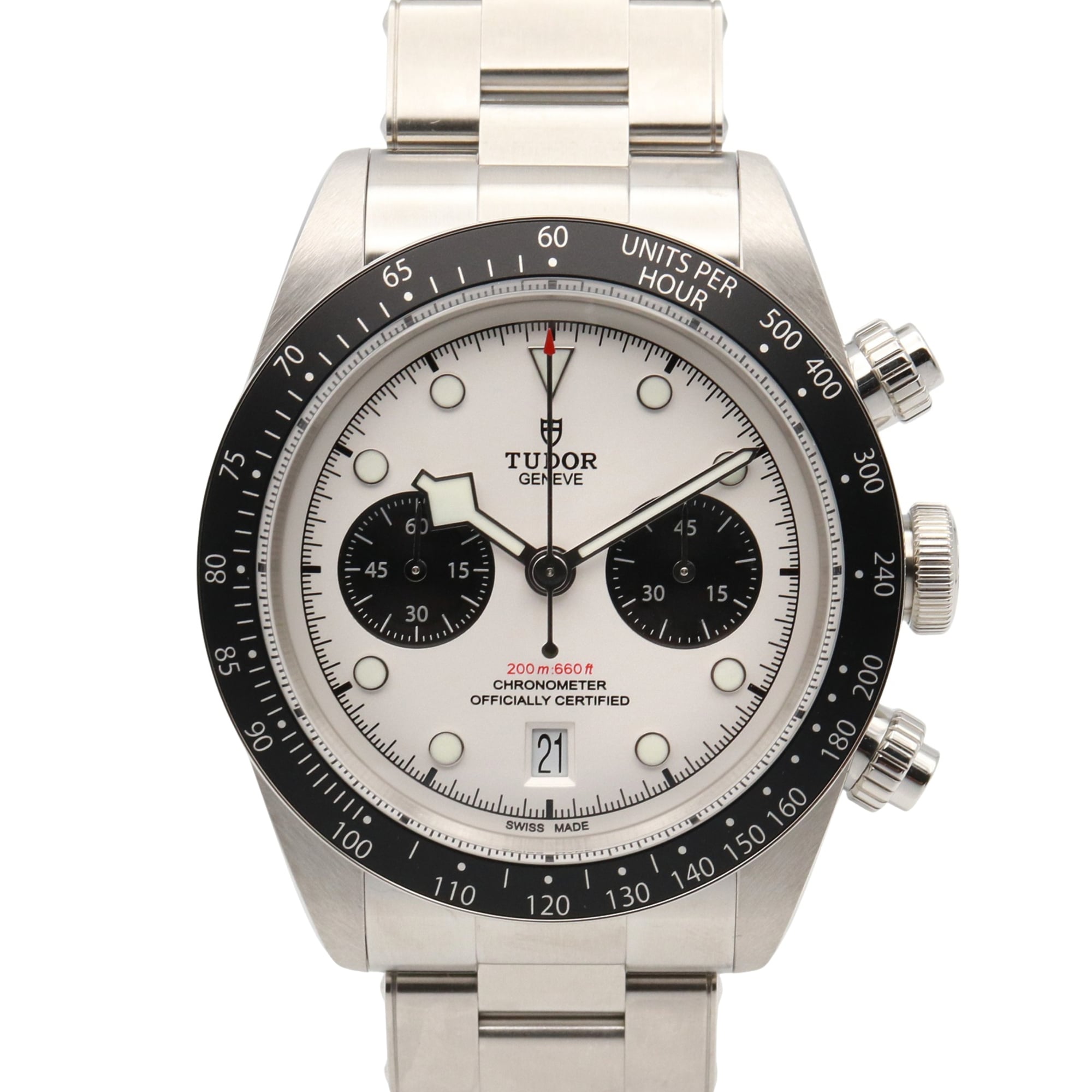 Tudor Black Bay Chrono Watch, Stainless Steel, Men\'s, Silver Tone, 79360N