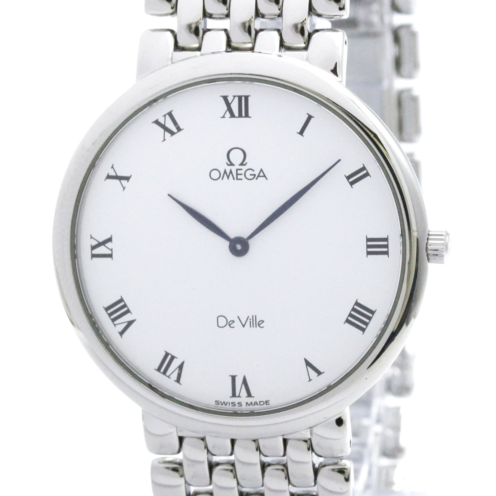 OMEGA De Ville Prestige Steel Quartz Mens Watch 395.2378 Polished