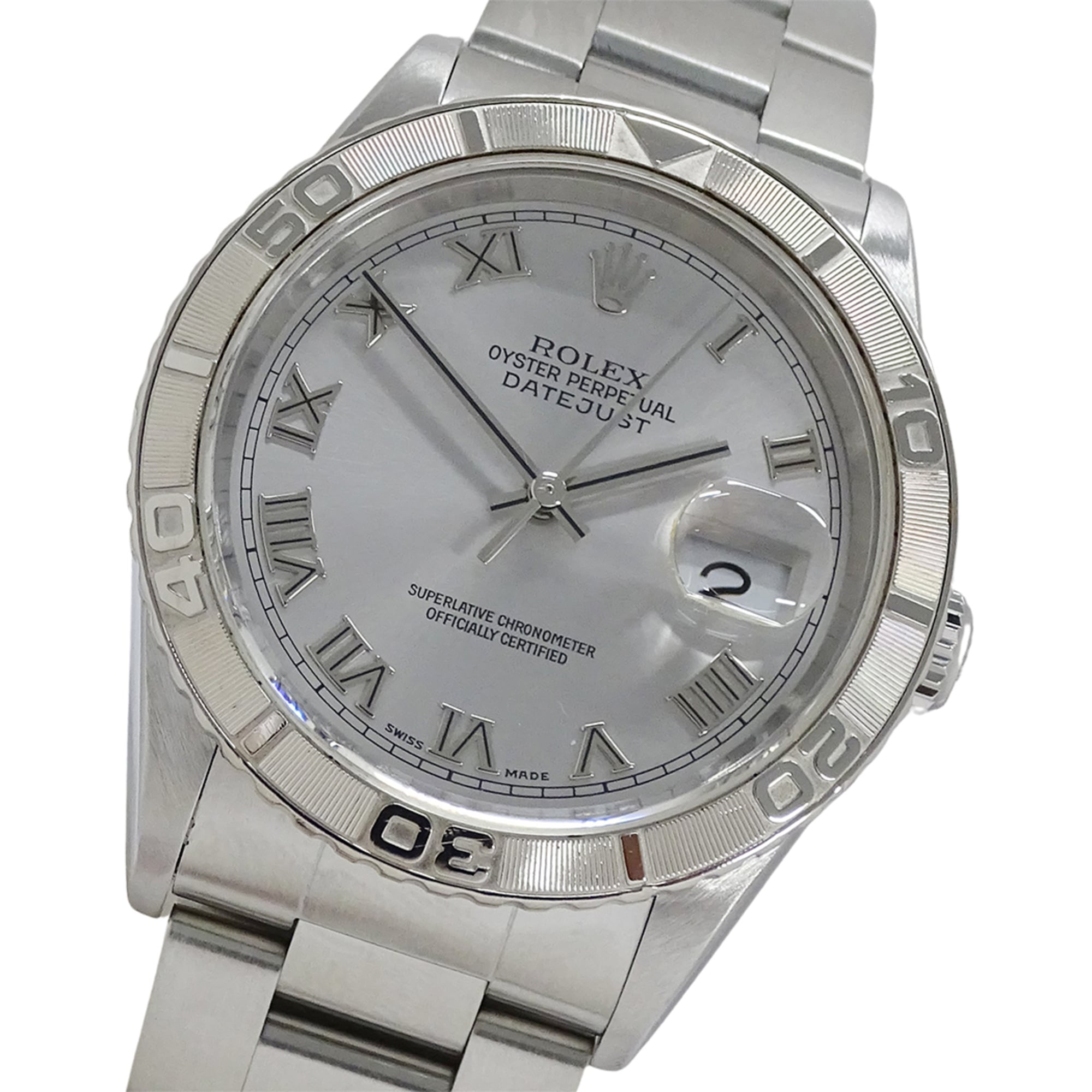 Rolex Datejust Thunderbird 16264 Y-serial Men\'s Watch, Automatic Movement, Stainless Steel (SS), White Gold (WG), Silver