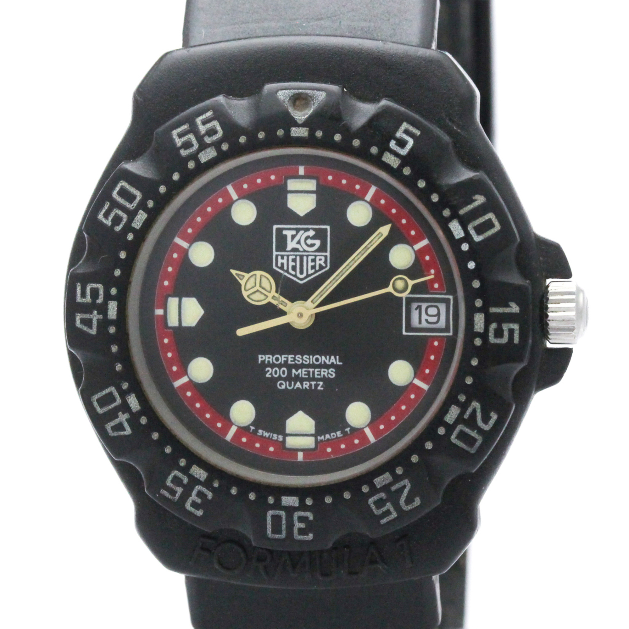 TAG HEUER Formula 1 Quartz Steel Rubber Mid Size Watch 383.513