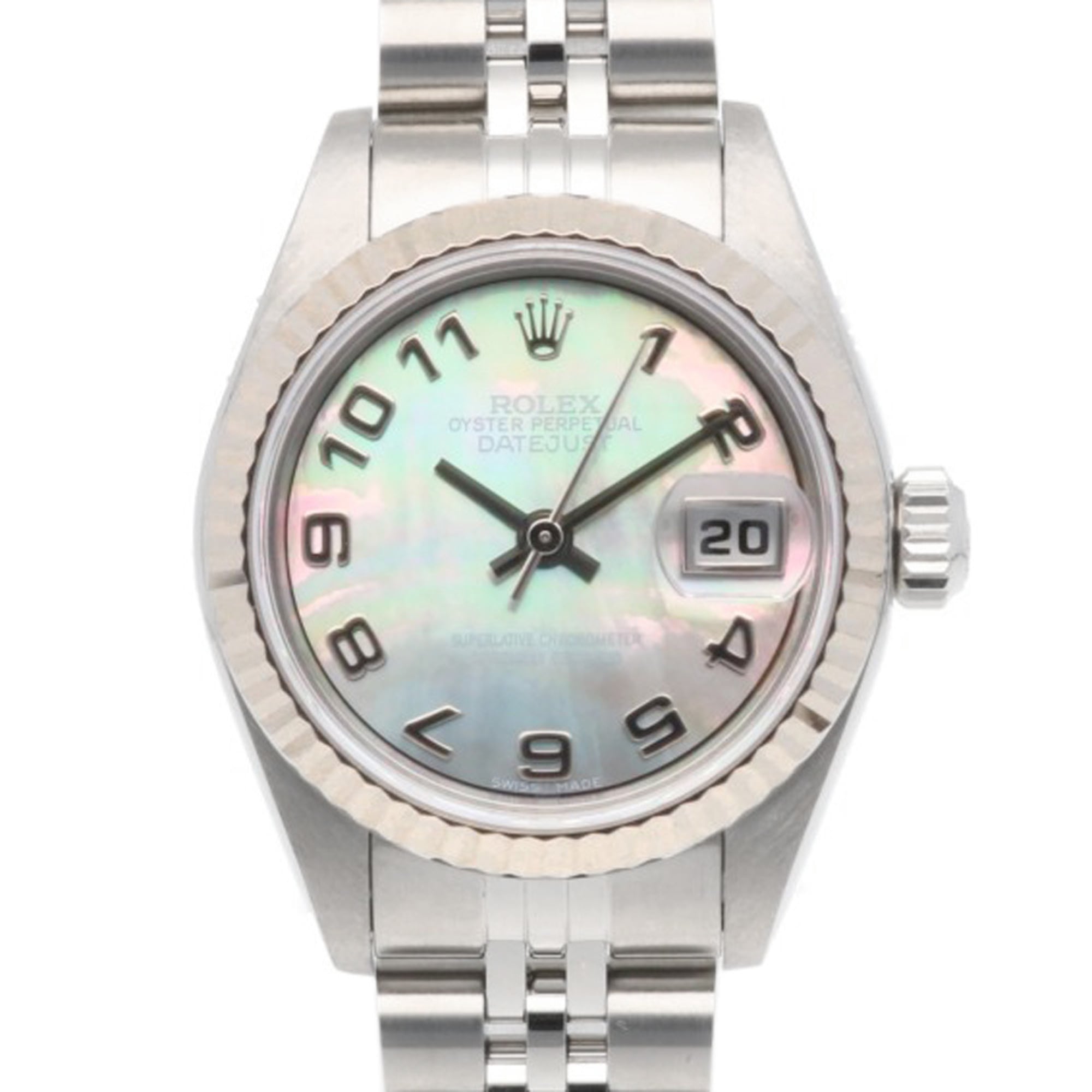 Rolex Datejust Oyster Perpetual Wristwatch, Stainless Steel, 79174NA, Automatic Winding, Overhauled, Polished, A-serial, Ladies\', Roman Numerals, Black Shell