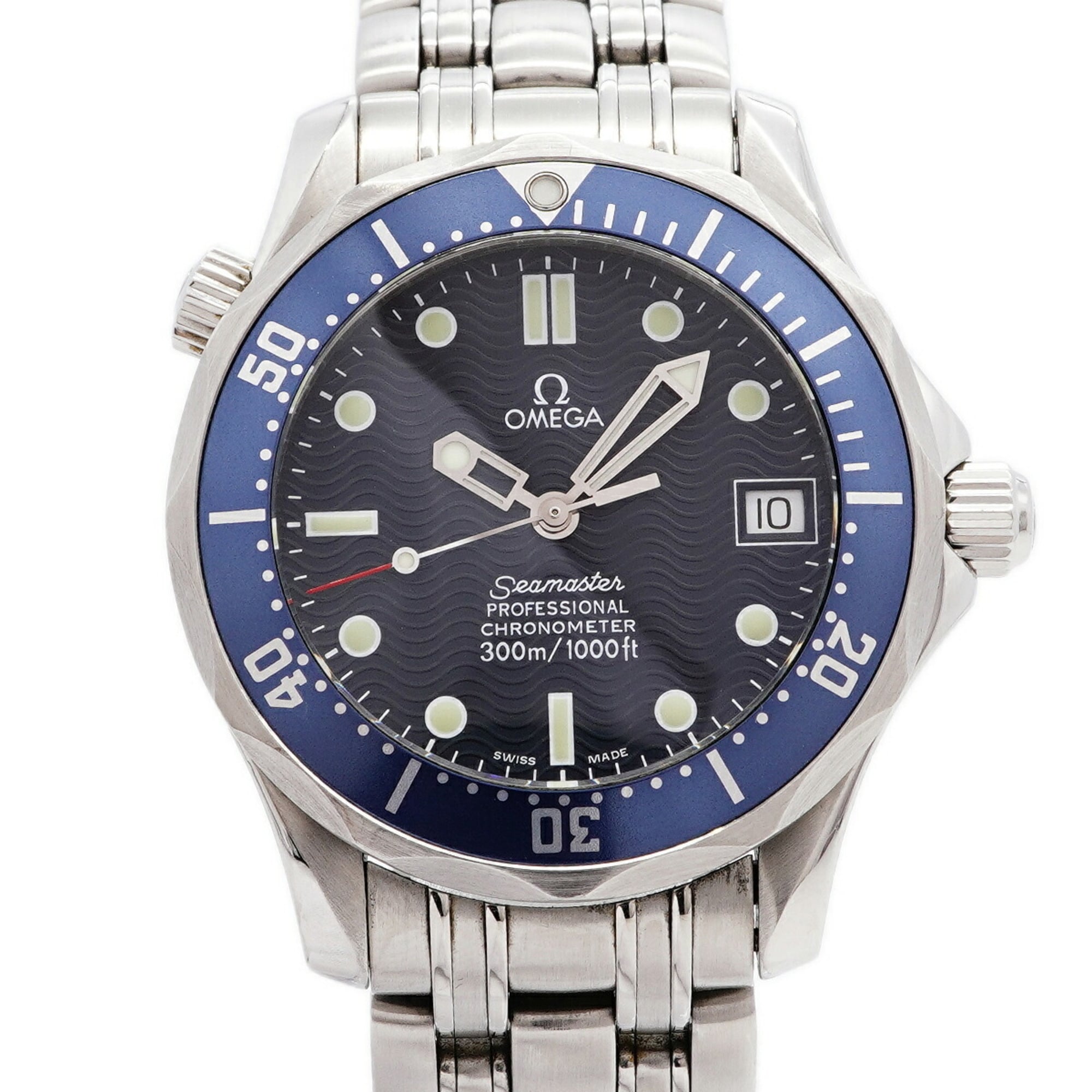Omega Seamaster Diver 300M 2551.80 Blue Dial Watch (Boys\' Size)