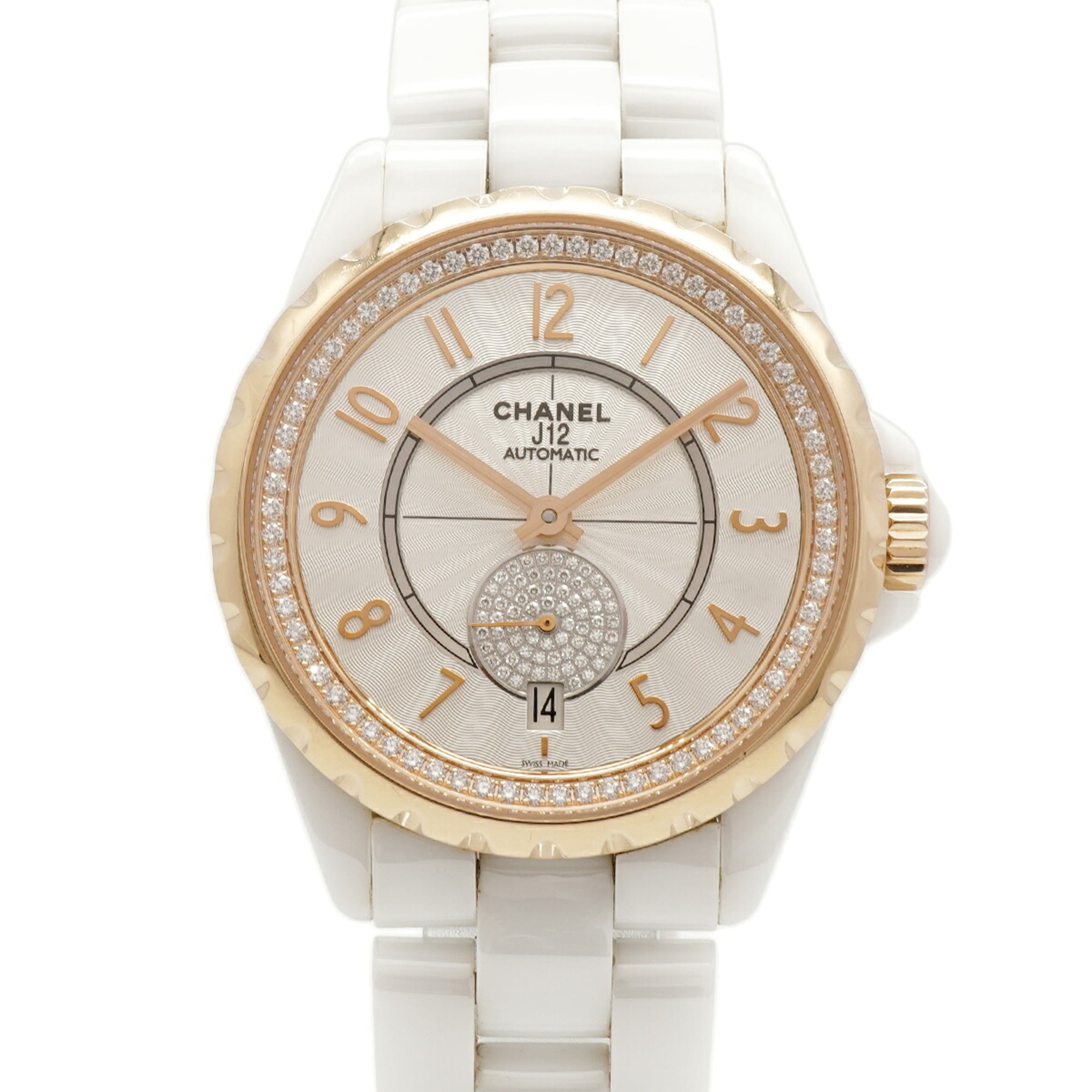 Chanel J12-365 Diamond H3843 White Dial Watch for Men and Women