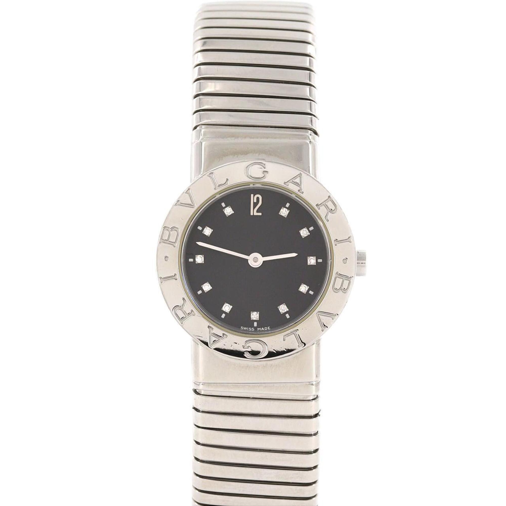 Bvlgari Tubogas 11P Large Size BB262TS Stainless Steel Quartz Watch