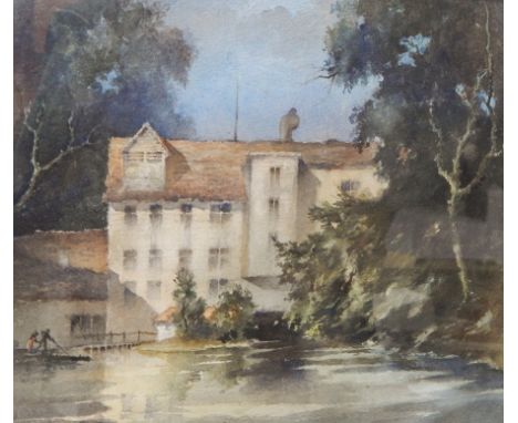 Wildsmith
19th century watercolour drawing 
Thatched cottage with garden path and herbacious border, signed lower right "R Wi