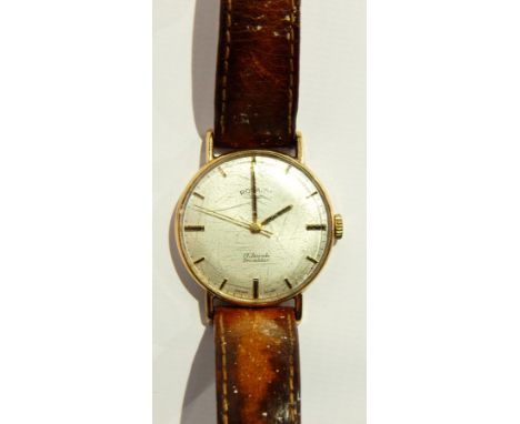Gent's 9ct gold Rotary Incabloc wristwatch with subsidiary seconds hand 