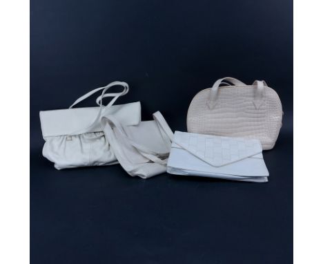 Four (4) Vintage Leather Handbags. Includes: Carey Adina, Koret, Francesco Biasia, The Perfect Bag Company. All labeled appro