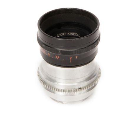 A Taylor Taylor &amp; Hobson Cooke Kinetal f.1.8 50mm Lens, black, serial no. 573021, body, G-VG, in aluminium 35mm movie mou