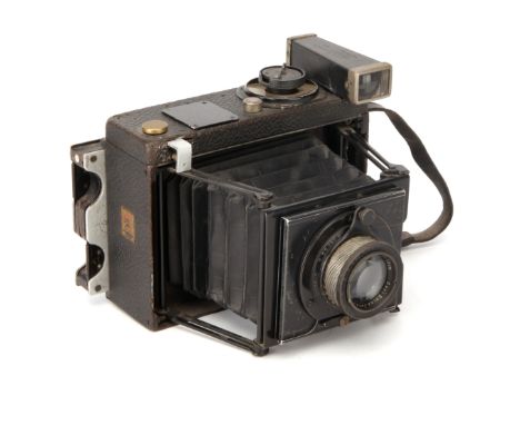 An ICA Minimum Palmos Folding Strut Camera, 1909-1926, 6.5x9cm, serial no. H41436, with Carl Zeiss Jena Tesar f/4.5 120mm len