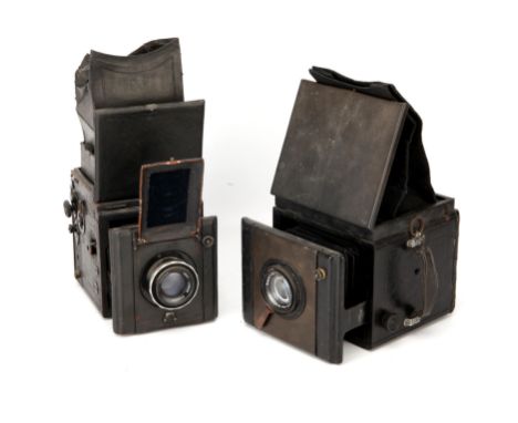 A Houghton-Butcher Popular Pressman Reflex Camera, together with a similar example (a lot)  This lot is part of the Eric Evan