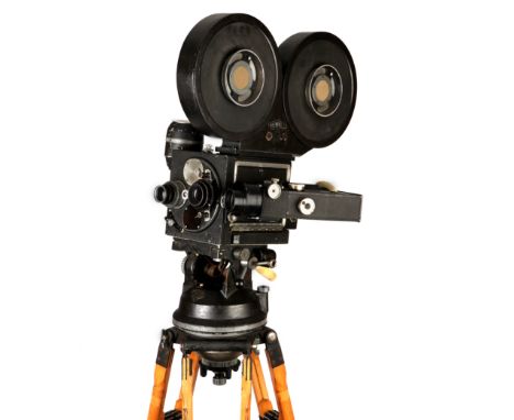 A Newall 35mm Motion Picture Movie Camera, black, serial no. N.N.C582, with Cooke Speed Panchro f/2 50mm lens, black, serial 