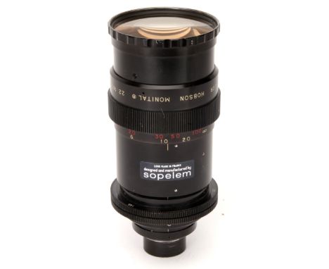 A Rank Taylor Hobson Monital f/3.3 160mm Lens, black, serial no. T54121, body, G-VG, elements, G-VG, some light internal haze