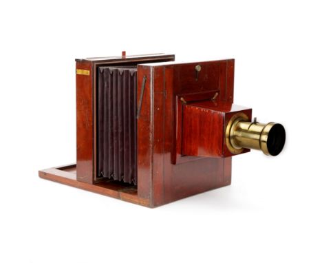 An Impressive Fallowfield &amp; Co. 15x12" Wet Plate Mahogany Tailboard Camera, 1870, with M. P. Tench No.9 Plano Waterhouse 