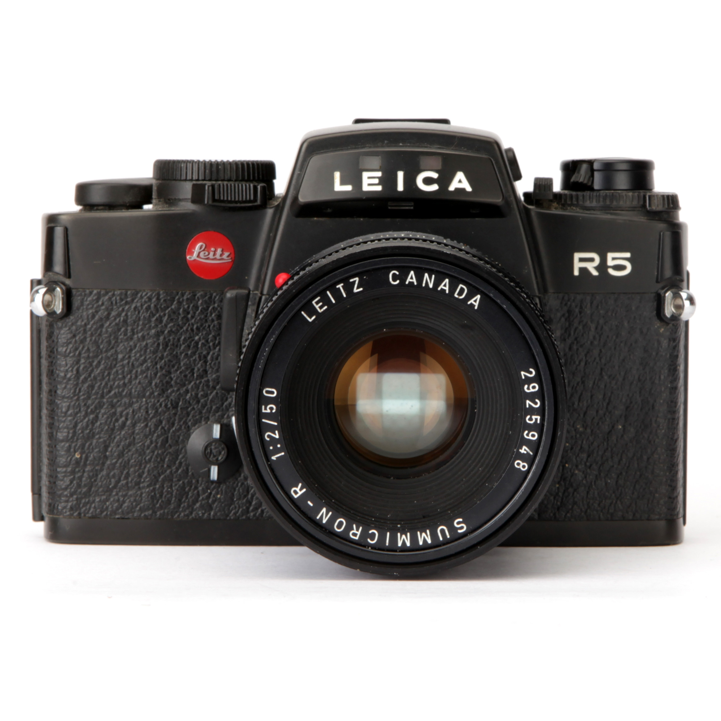 A Leica R5 SLR Camera Black Serial No 1714503 With Leitz Summicron a-leica-r5-slr-camera-black-serial-no-1714503-with-leitz-summicron