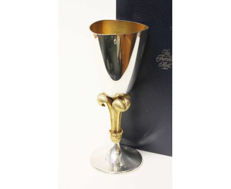 A Franklin Mint Royal Wedding Goblet commemorating the marriage of His Royal Highness The Prince of Wales to Lady Diana Spenc