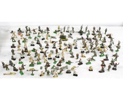 Large collection of plastic soldier figures; including Lone Star Harvey Series, Crescent Toy Co. Ltd. etc. 
