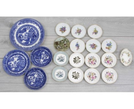 Set of six Kaiser porcelain coasters, each decorated with floral sprays, factory stamps and numbered 1440 to the underside, 4