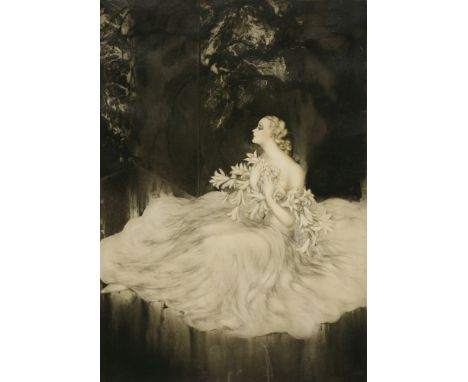 *Louis Icart (French, 1880-1950)'LES LIS', 1934Coloured etching, signed in pencil l.r., 'No. E931' l.l.image 70 x 47.5cm*Arti