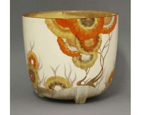 A Clarice Cliff  Bizarre 'Rhodanthe' jardinière,Stamford shape, printed mark,20cm high